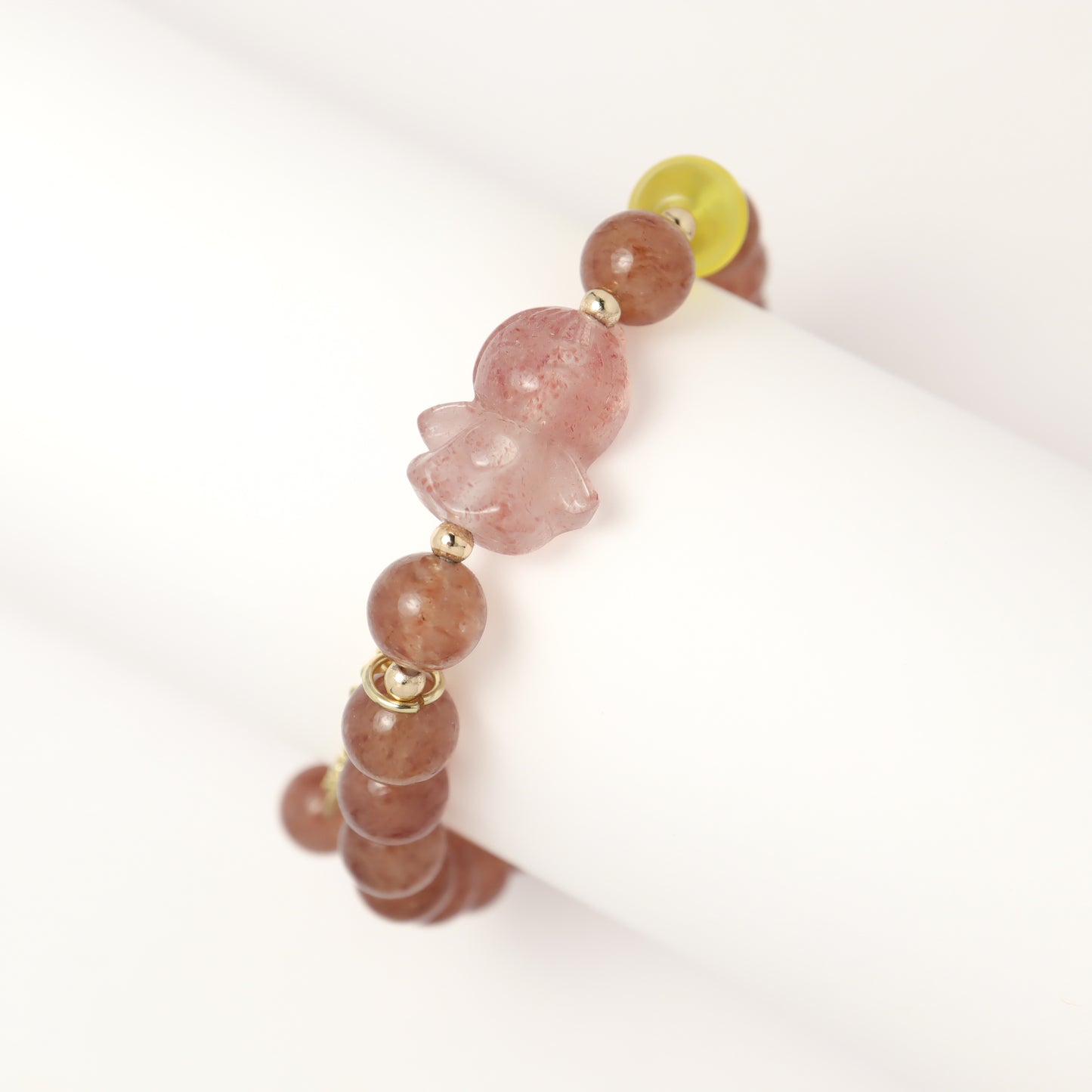 Angle Guardian Strawberry Quartz Bracelet