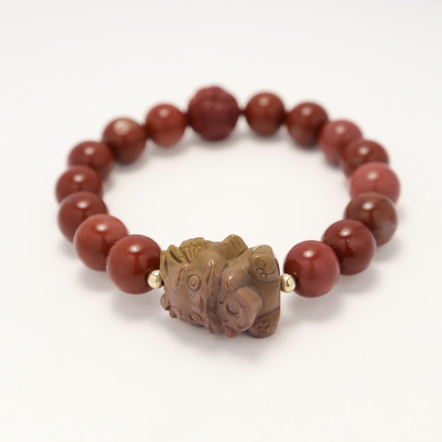 Gold Gobble Monster - Pixiu Alashan Agate Bracelet (Female & Male)