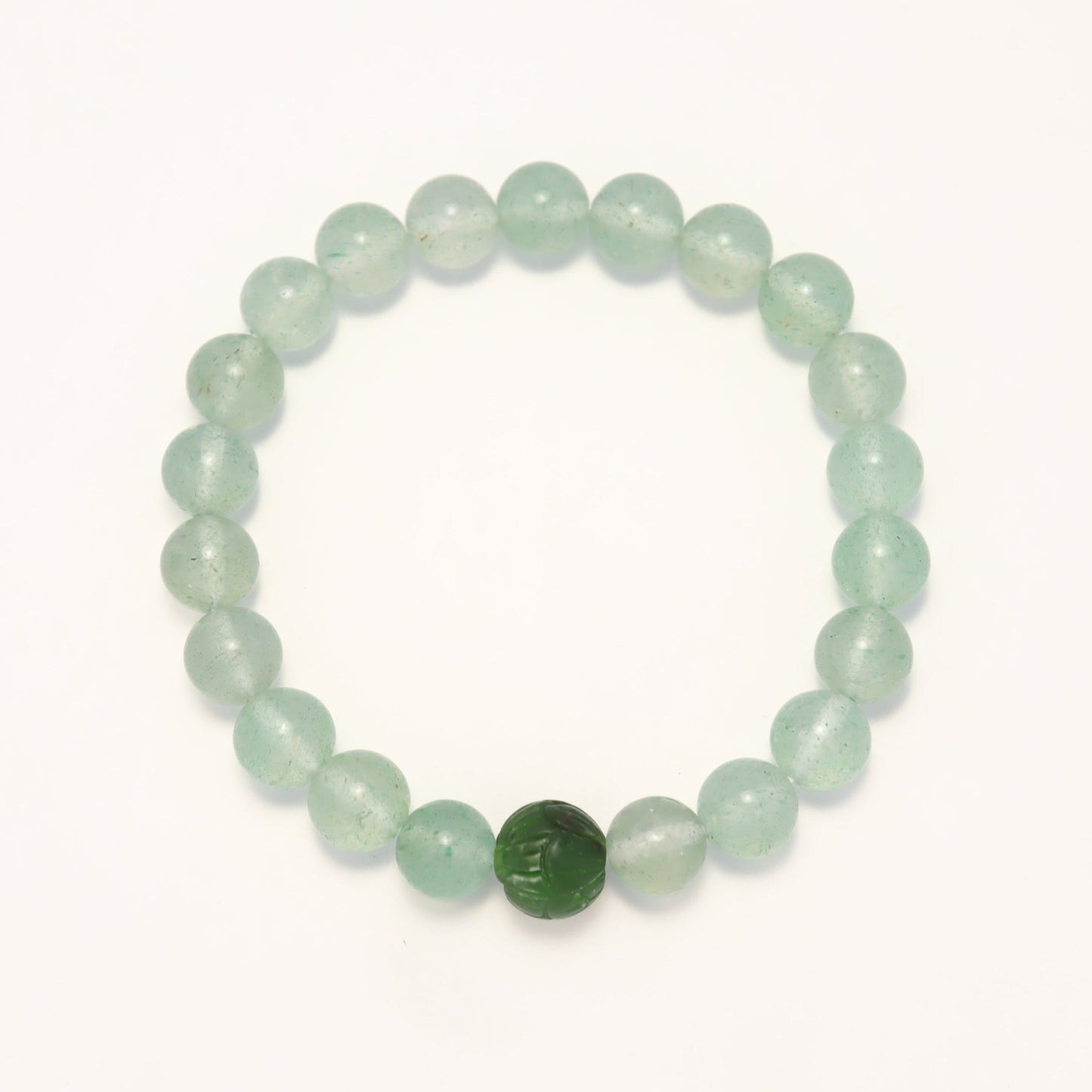 Green Fairy - Green Strawberry Quartz & Jade Bracelet