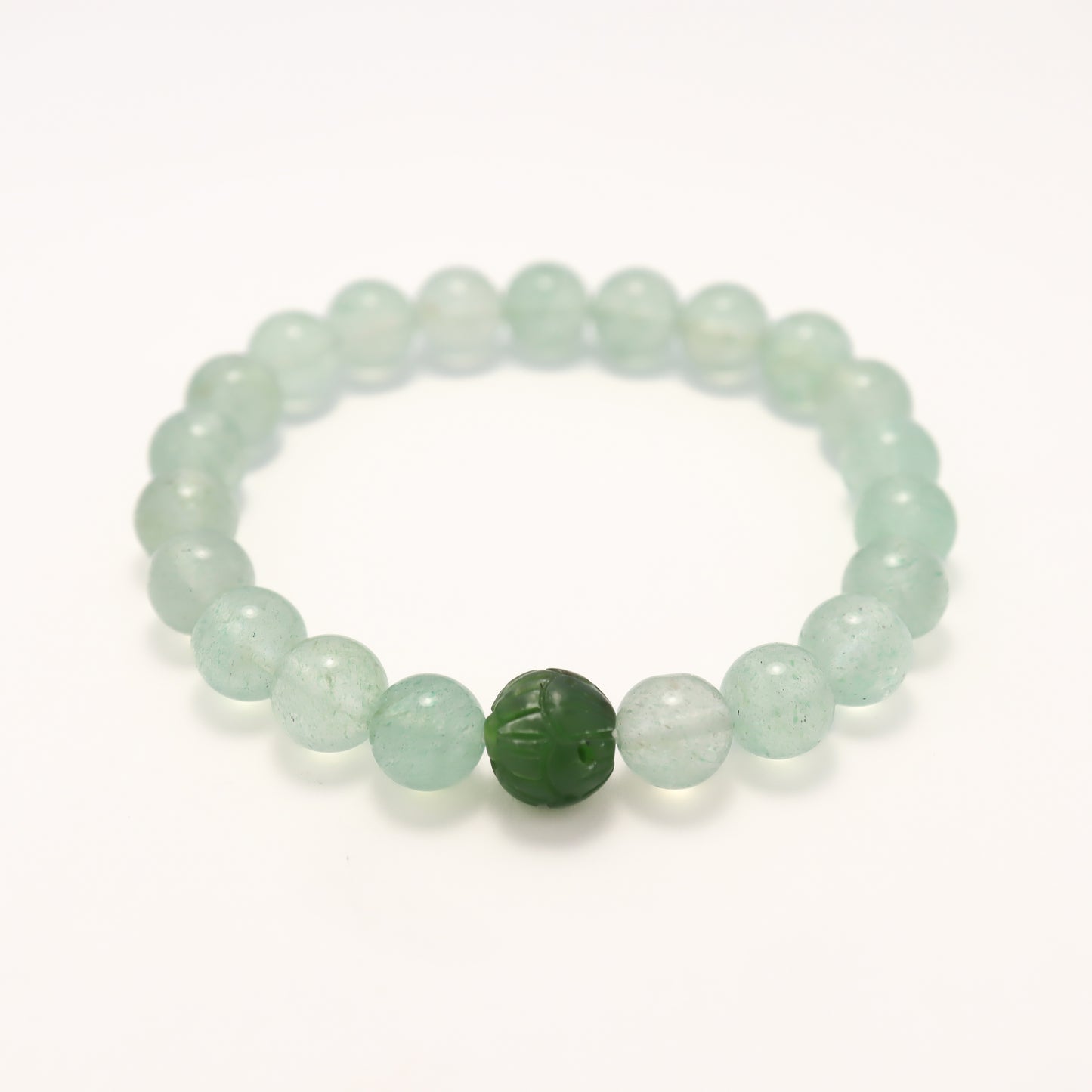 Green Fairy - Green Strawberry Quartz & Jade Bracelet