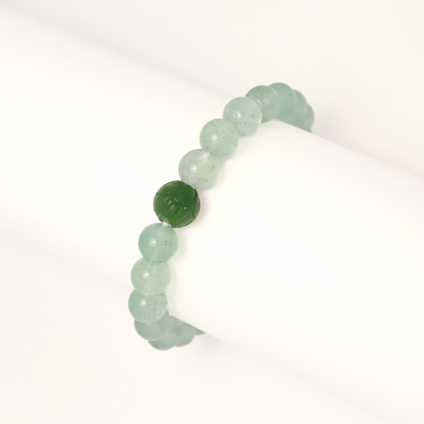 Green Fairy - Green Strawberry Quartz & Jade Bracelet