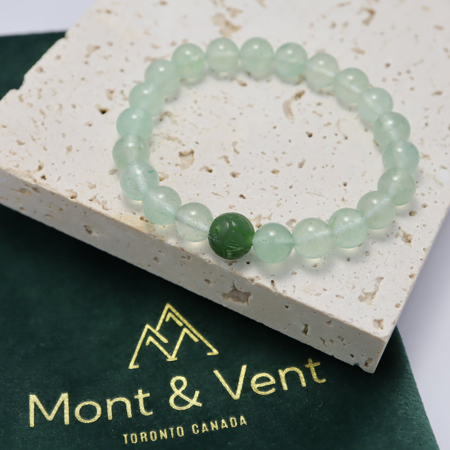 Green Fairy - Green Strawberry Quartz & Jade Bracelet