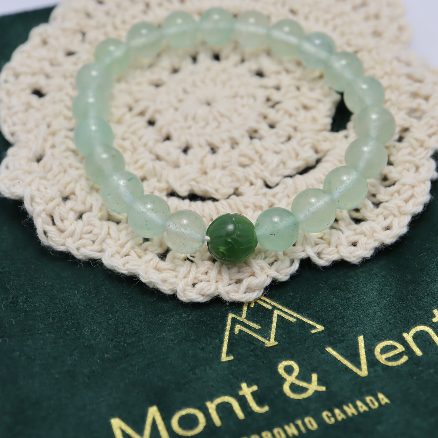 Green Fairy - Green Strawberry Quartz & Jade Bracelet