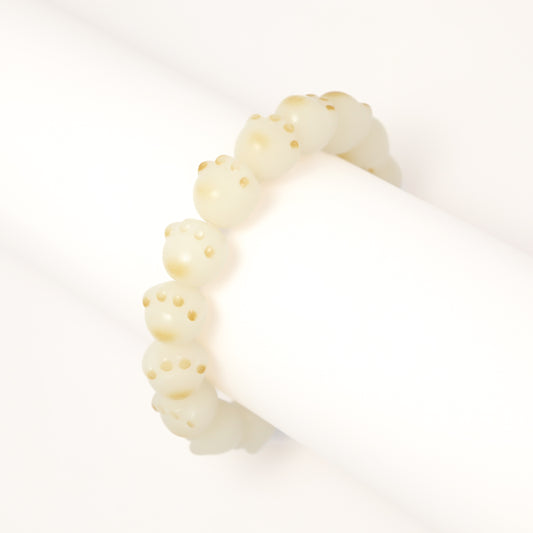 Cutie Cat Paw Burned Style Bodhi Root Bracelet