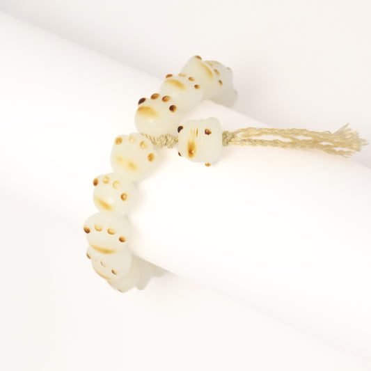 Fortune Cat - Burned Style Cat Paw Bodhi Root Bracelet