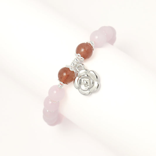 Vintage Rose - Madagascar Rose Quartz & Strawberry Quartz Bracelet