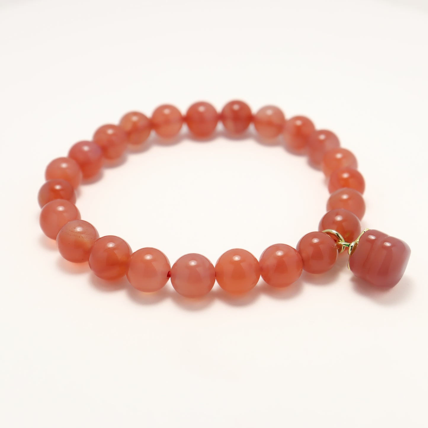 Fortune Persimmon - Crimson Agate Bracelet (8mm-10mm)