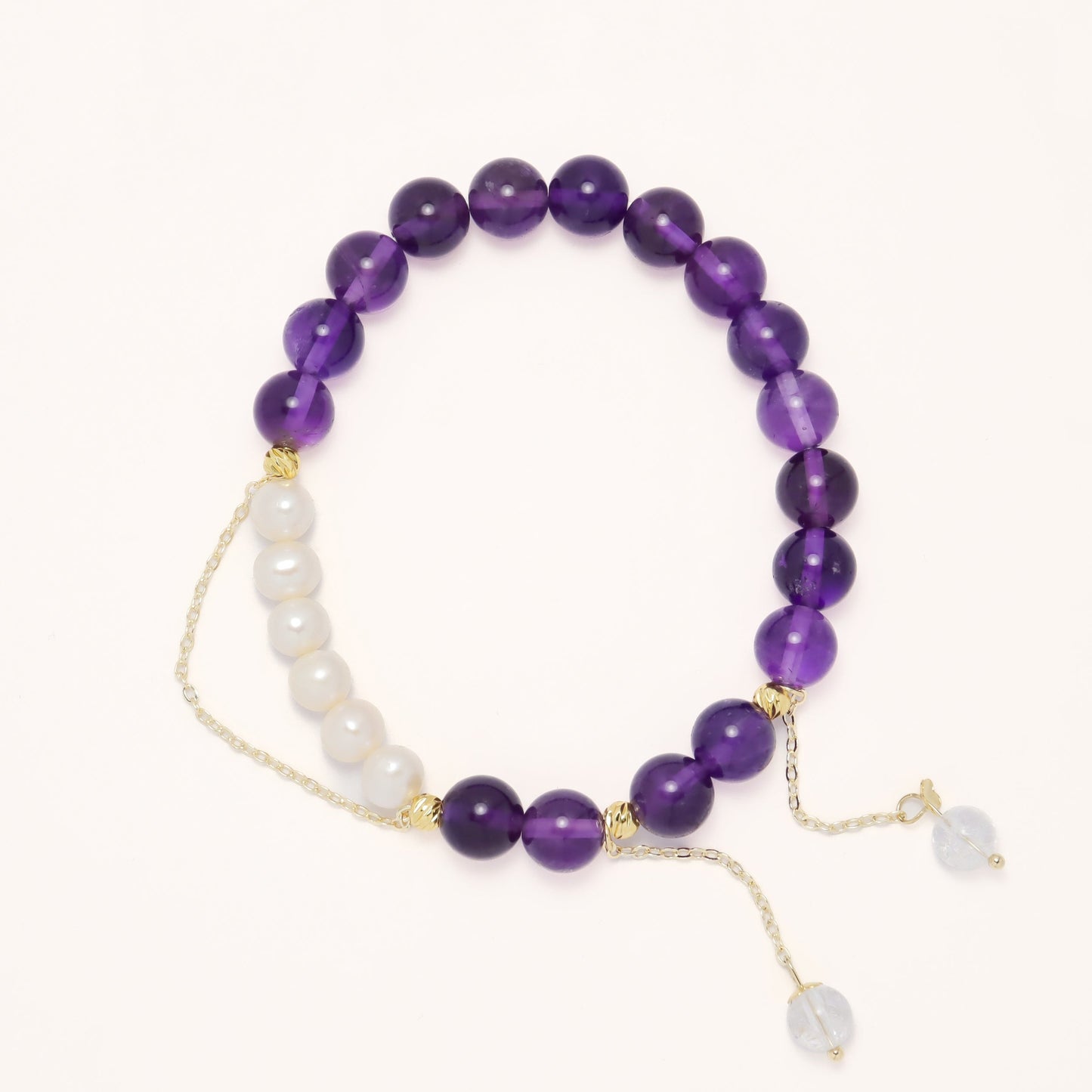 Victoria Treasure - Amethyst & Freshwater Pearl Bracelet