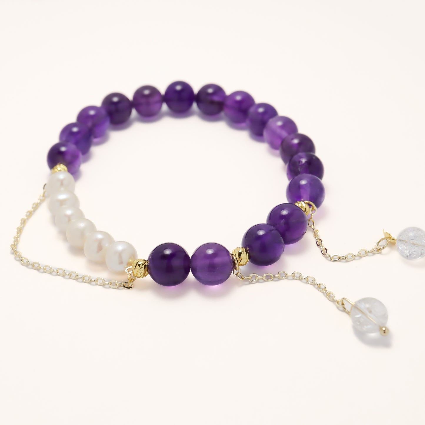 Victoria Treasure - Amethyst & Freshwater Pearl Bracelet
