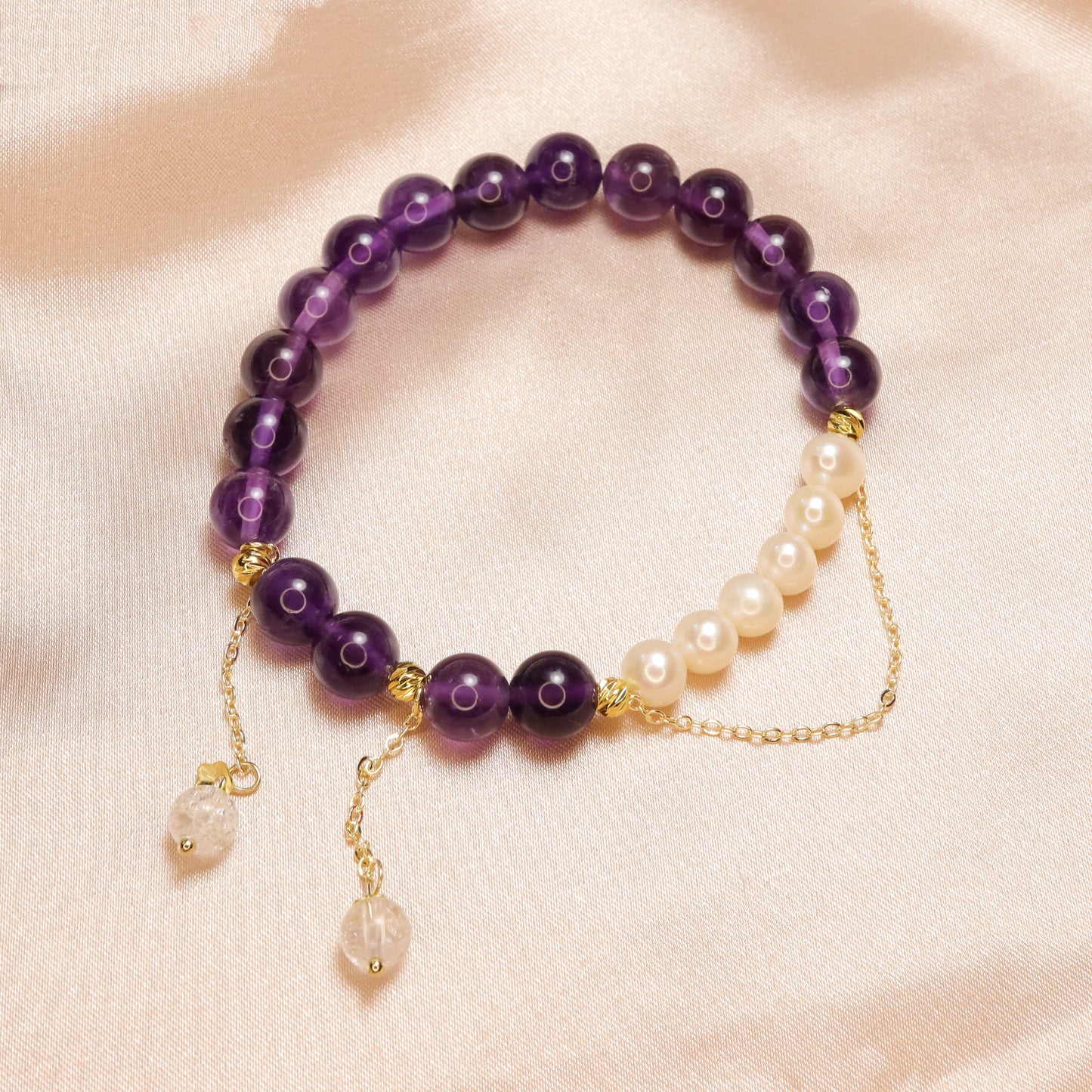 Victoria Treasure - Amethyst & Freshwater Pearl Bracelet