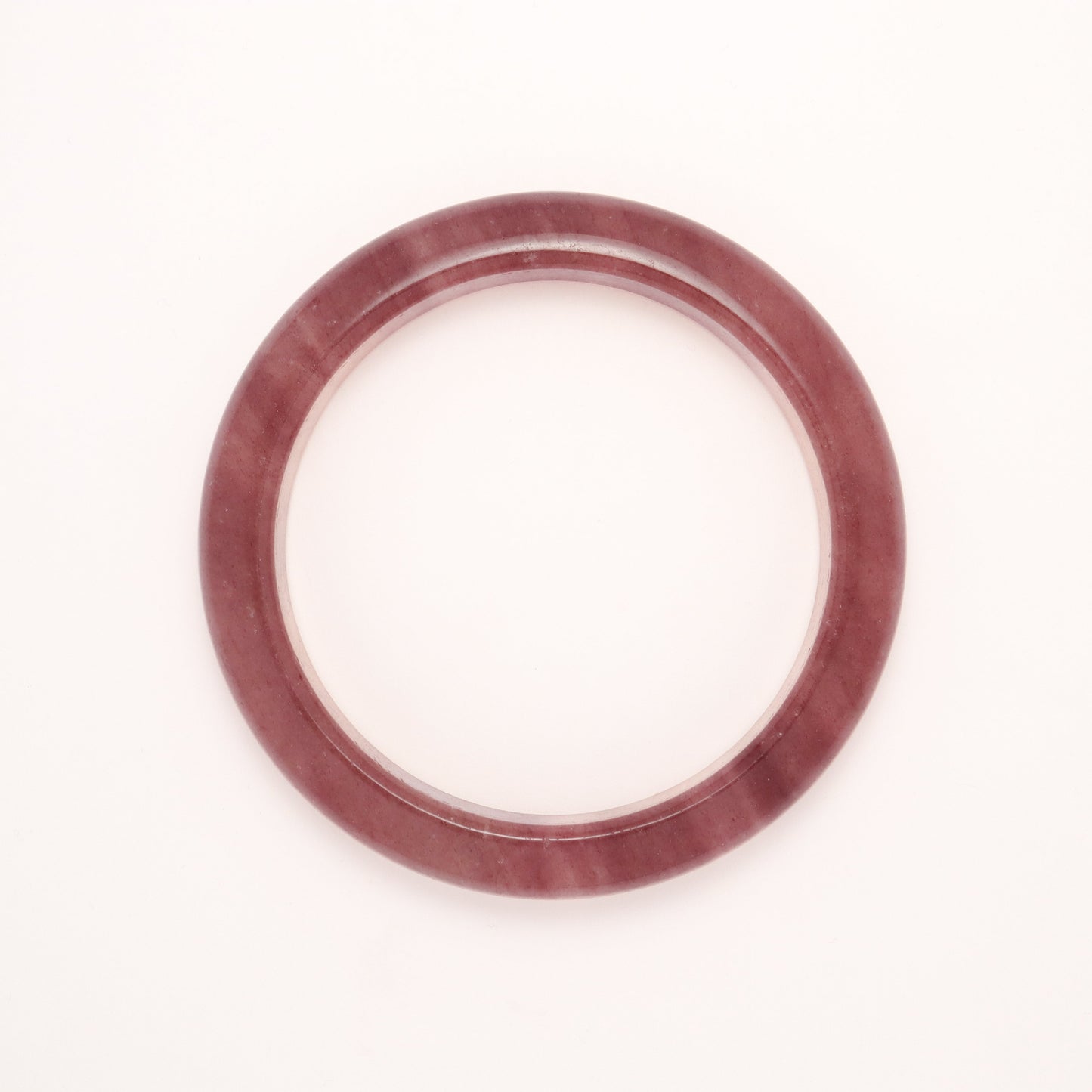 Sweet Love -Thicker & Flat Inner Strawberry Quartz Bangle Bracelet (Pre-Sale) (Some in Stock)