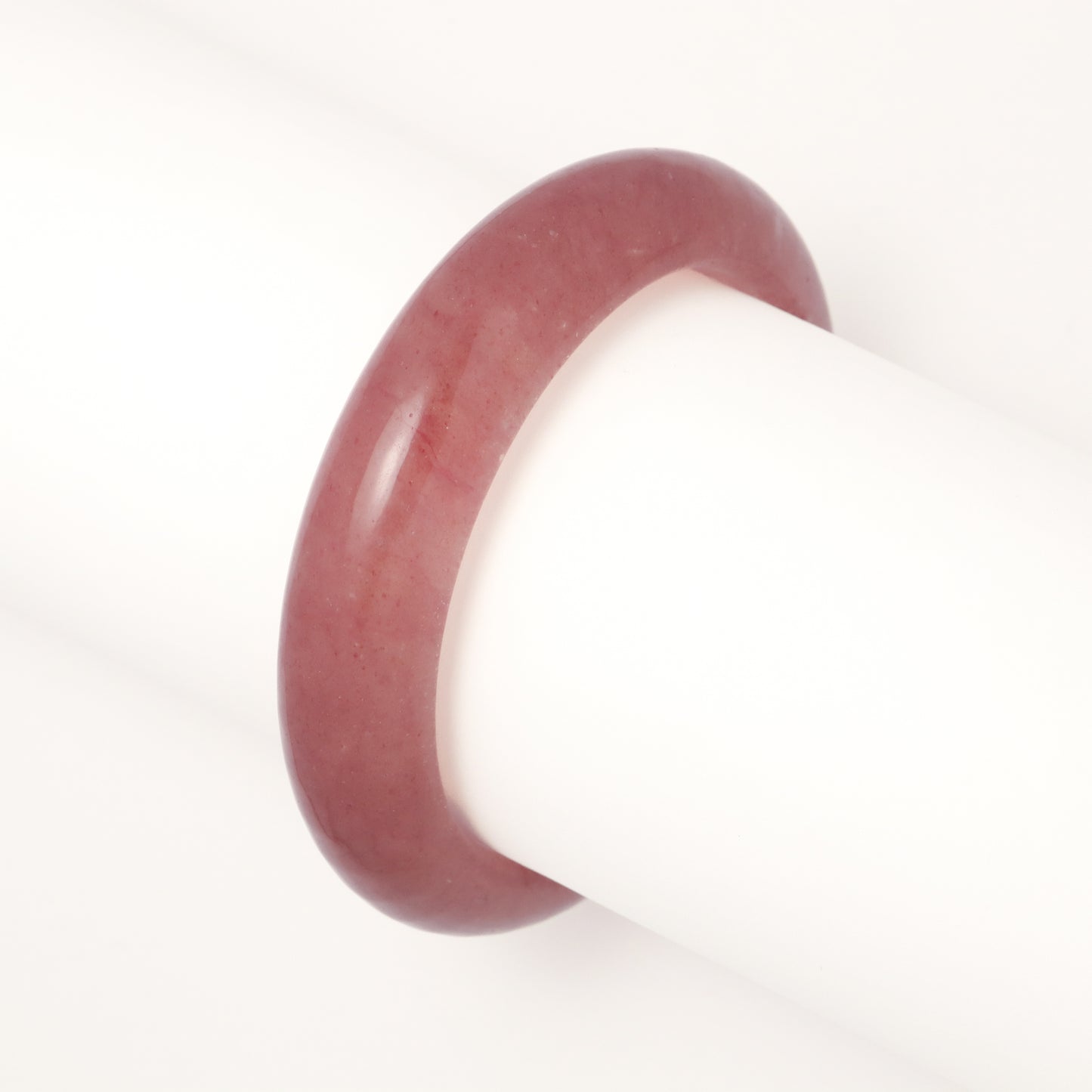 Sweet Love -Thicker & Flat Inner Strawberry Quartz Bangle Bracelet (Pre-Sale) (Some in Stock)