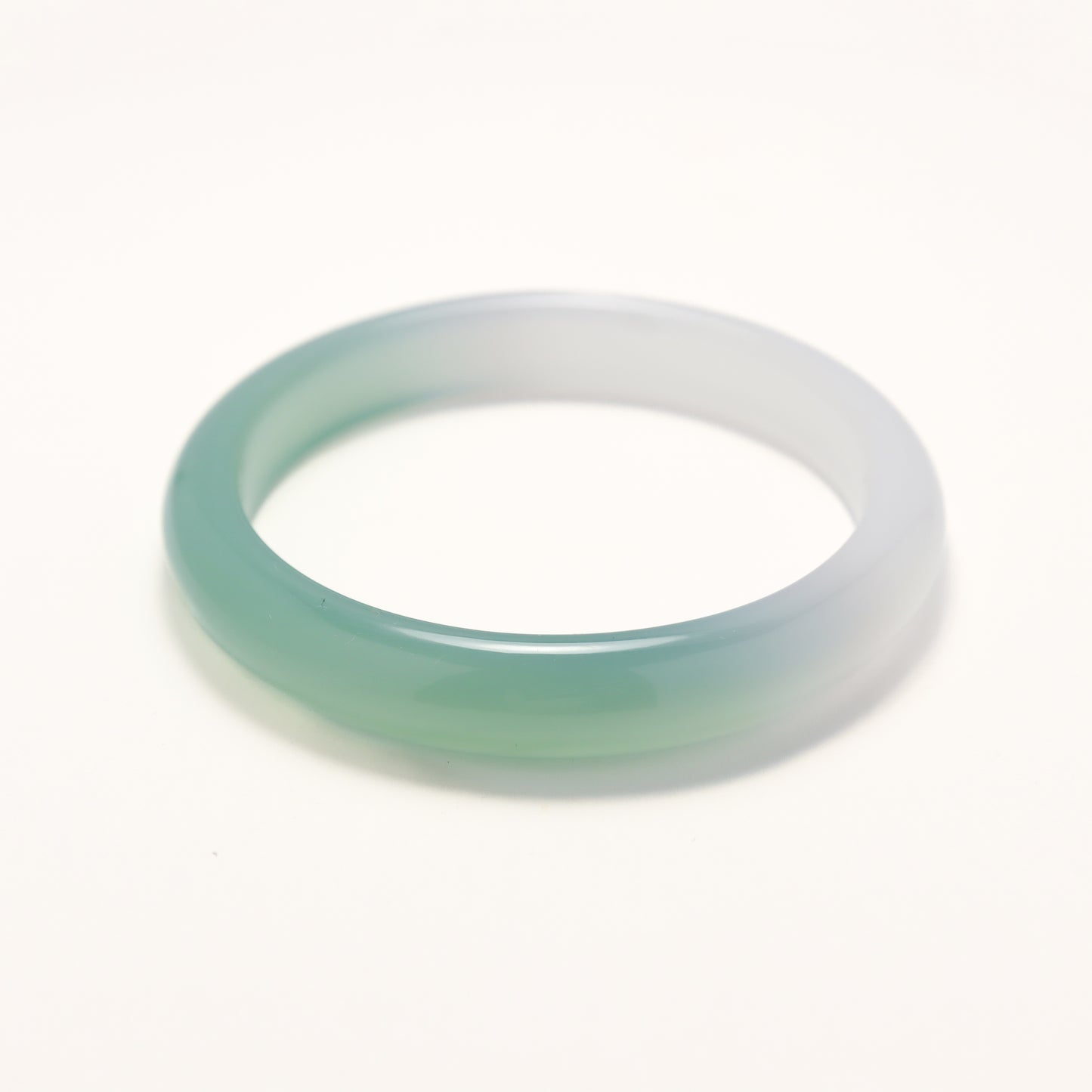 Mountain Breeze - Green & White Chalcedony Bangle Bracelet (Pre-Sale) (Some in Stock)