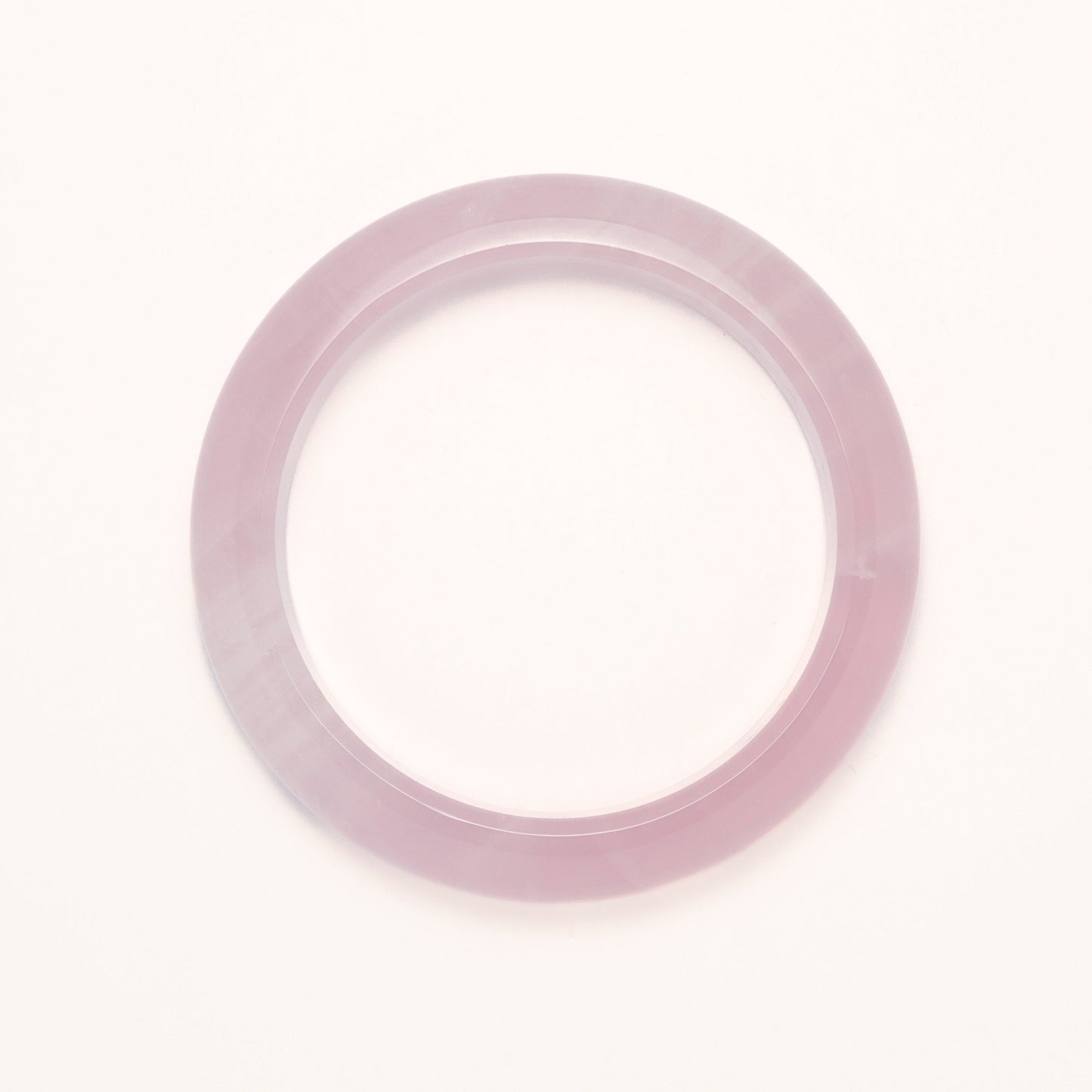 Rose Memory - Thicker & Flat Inner Madagascar Rose Quartz Bangle Bracelet (Pre-Sale) (Some in Stock)