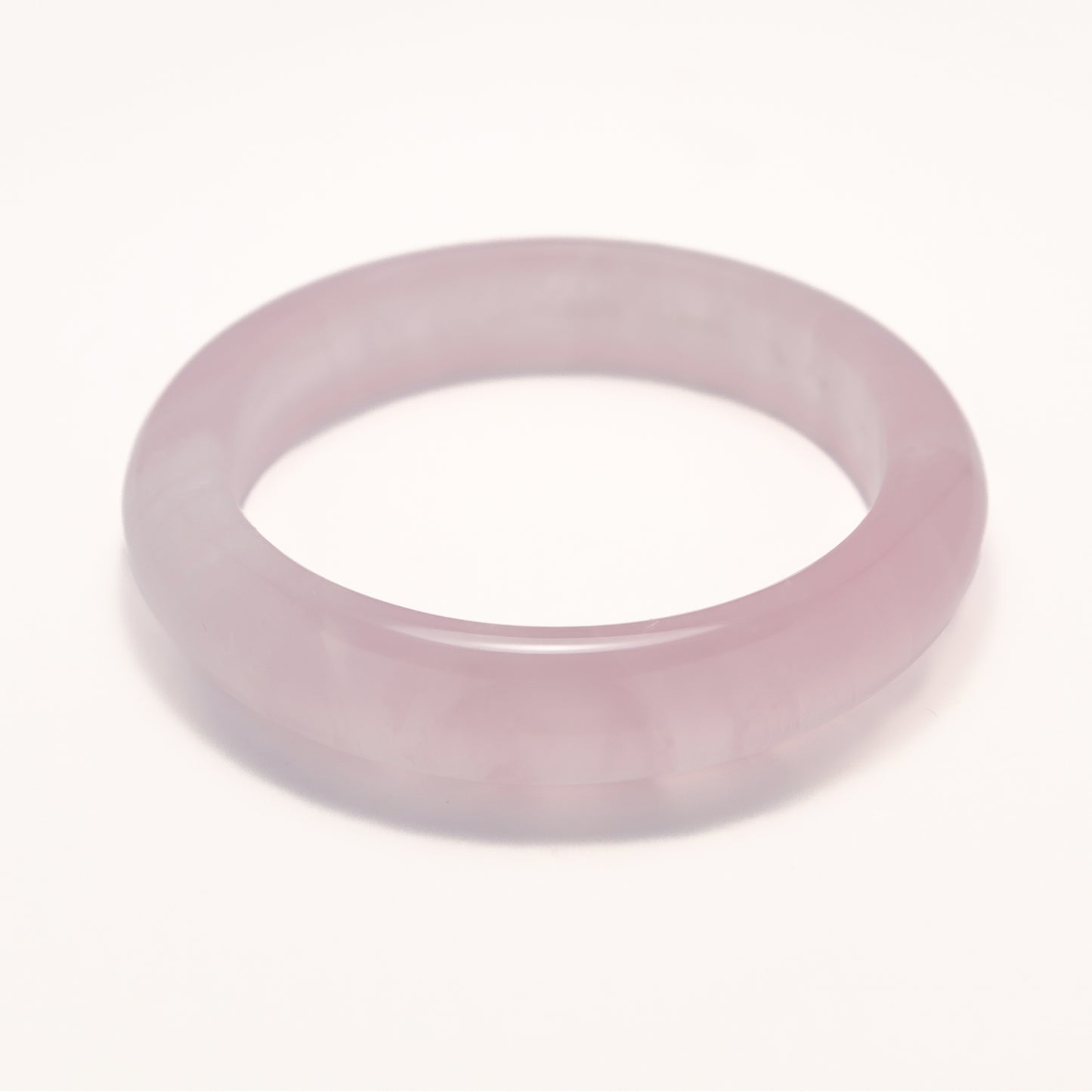 Rose Memory - Thicker & Flat Inner Madagascar Rose Quartz Bangle Bracelet (Pre-Sale) (Some in Stock)