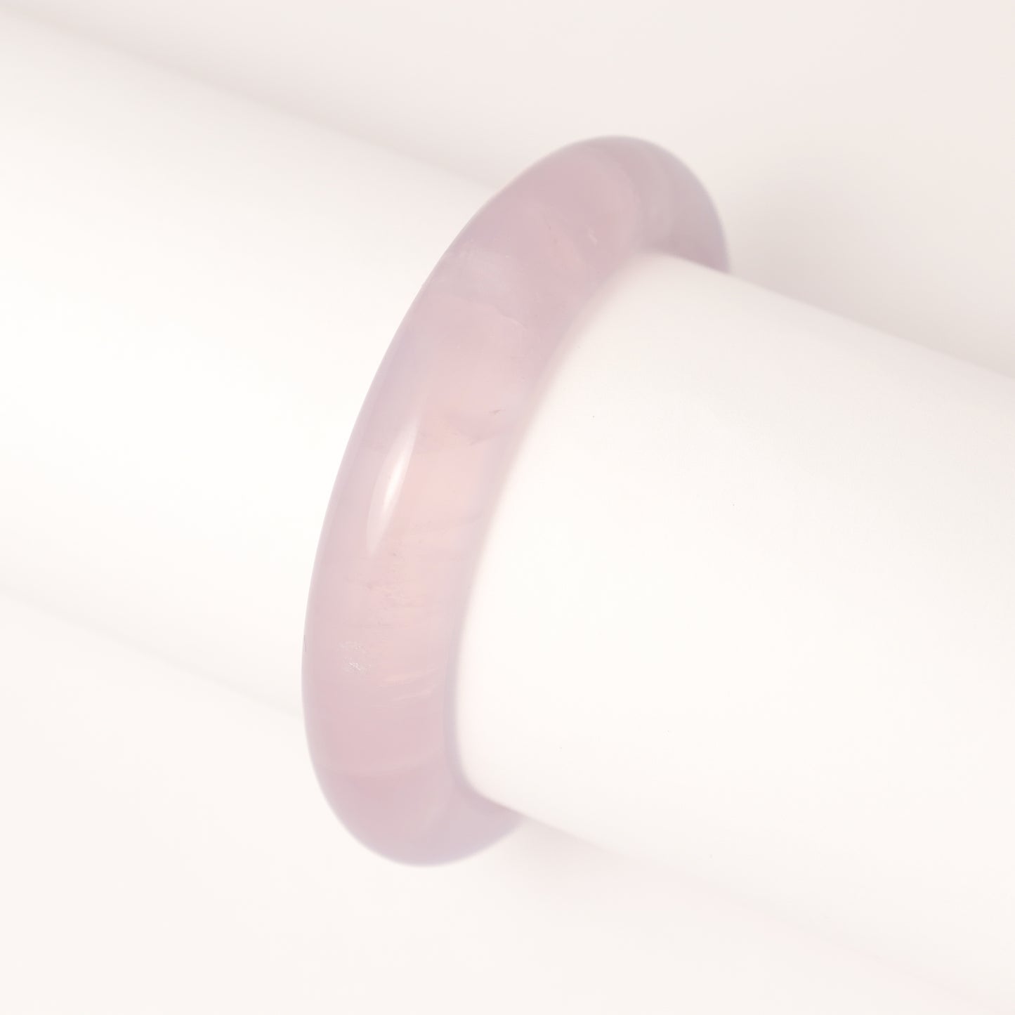 Rose Memory - Thicker & Flat Inner Madagascar Rose Quartz Bangle Bracelet (Pre-Sale) (Some in Stock)