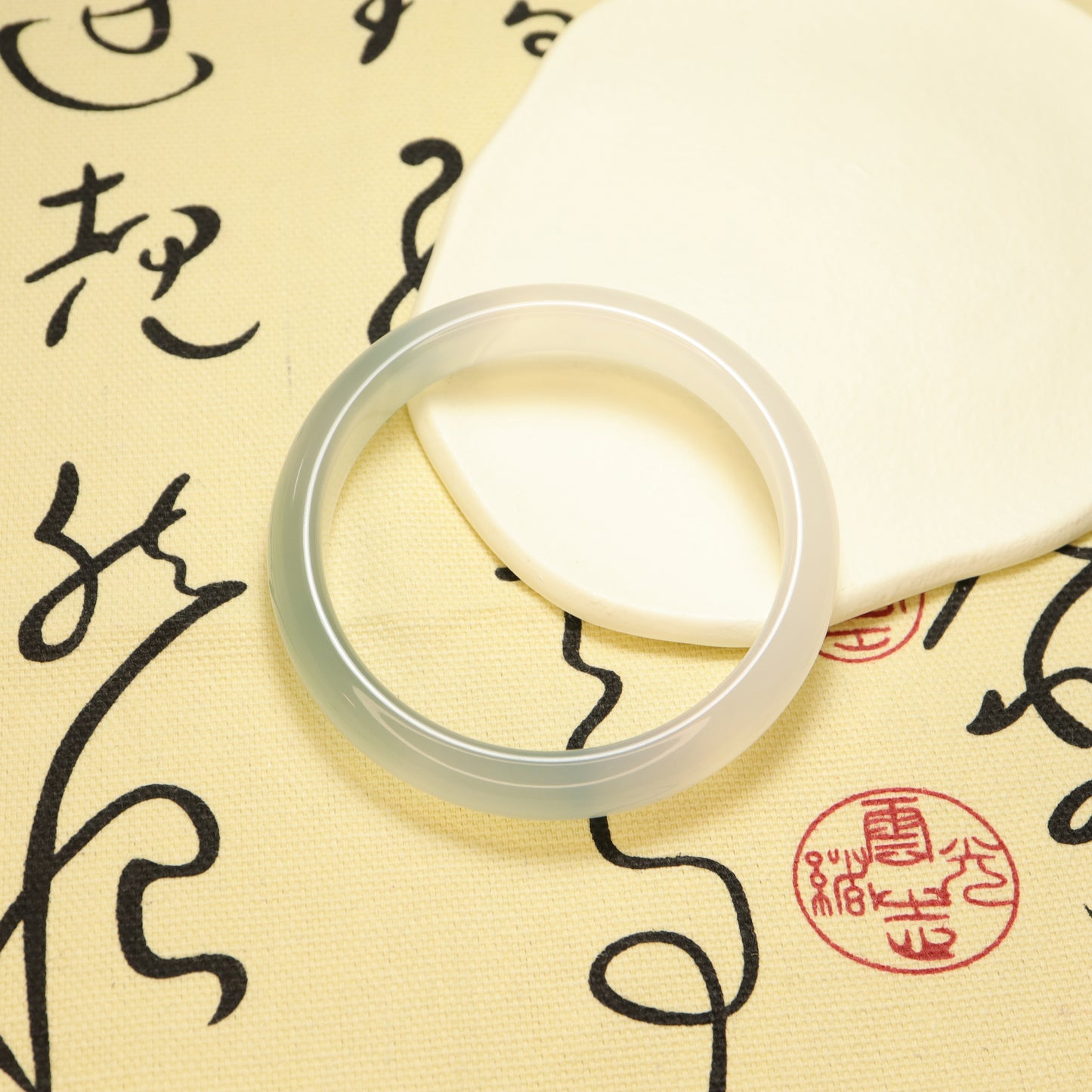 Mountain Breeze - Green & White Chalcedony Bangle Bracelet (Pre-Sale) (Some in Stock)