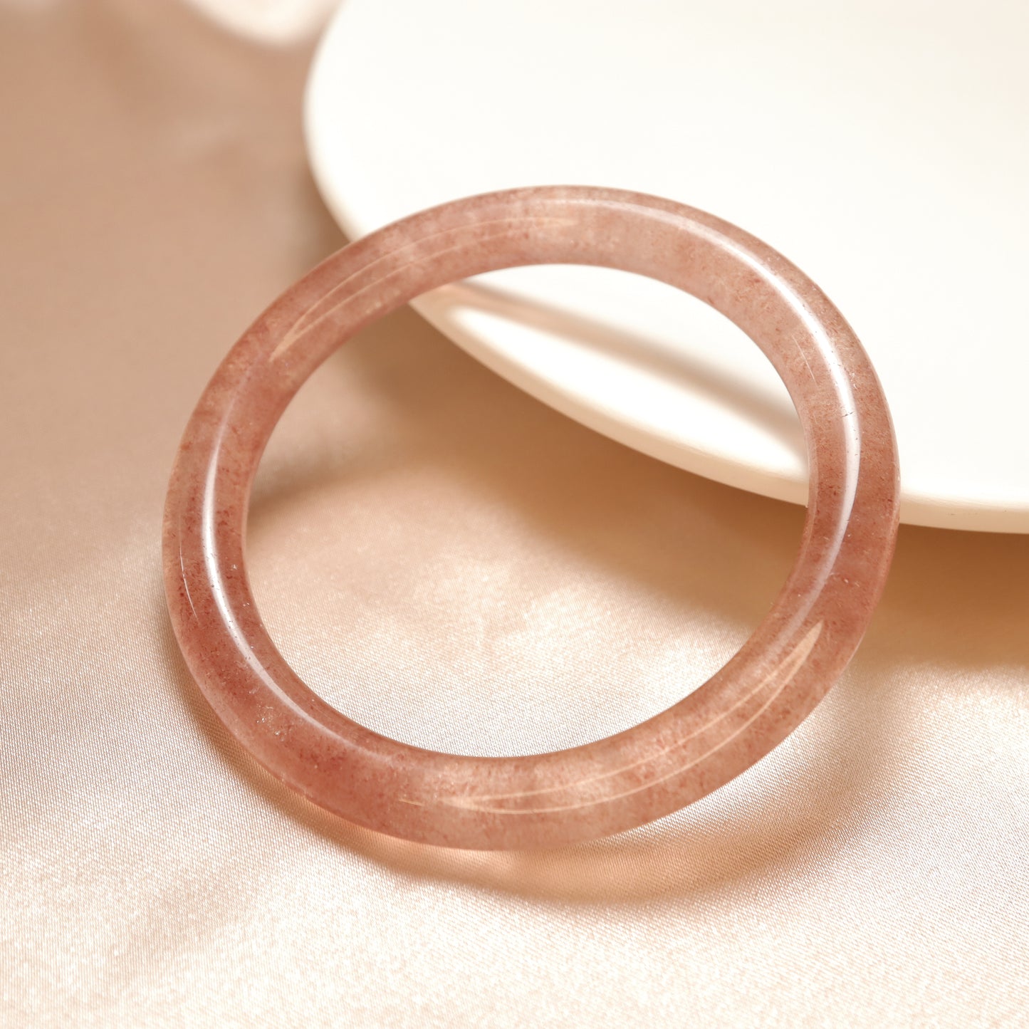 Sweet Love - Strawberry Quartz Bangle Bracelet (Pre-Sale) (Some in stock)