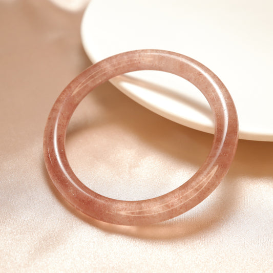 Sweet Love - Strawberry Quartz Bangle Bracelet (Pre-Sale) (Some in stock)