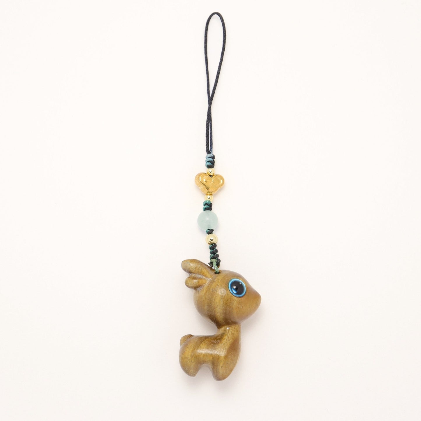 Cutie Deer Green Sandalwood Key Chain Phone Charm