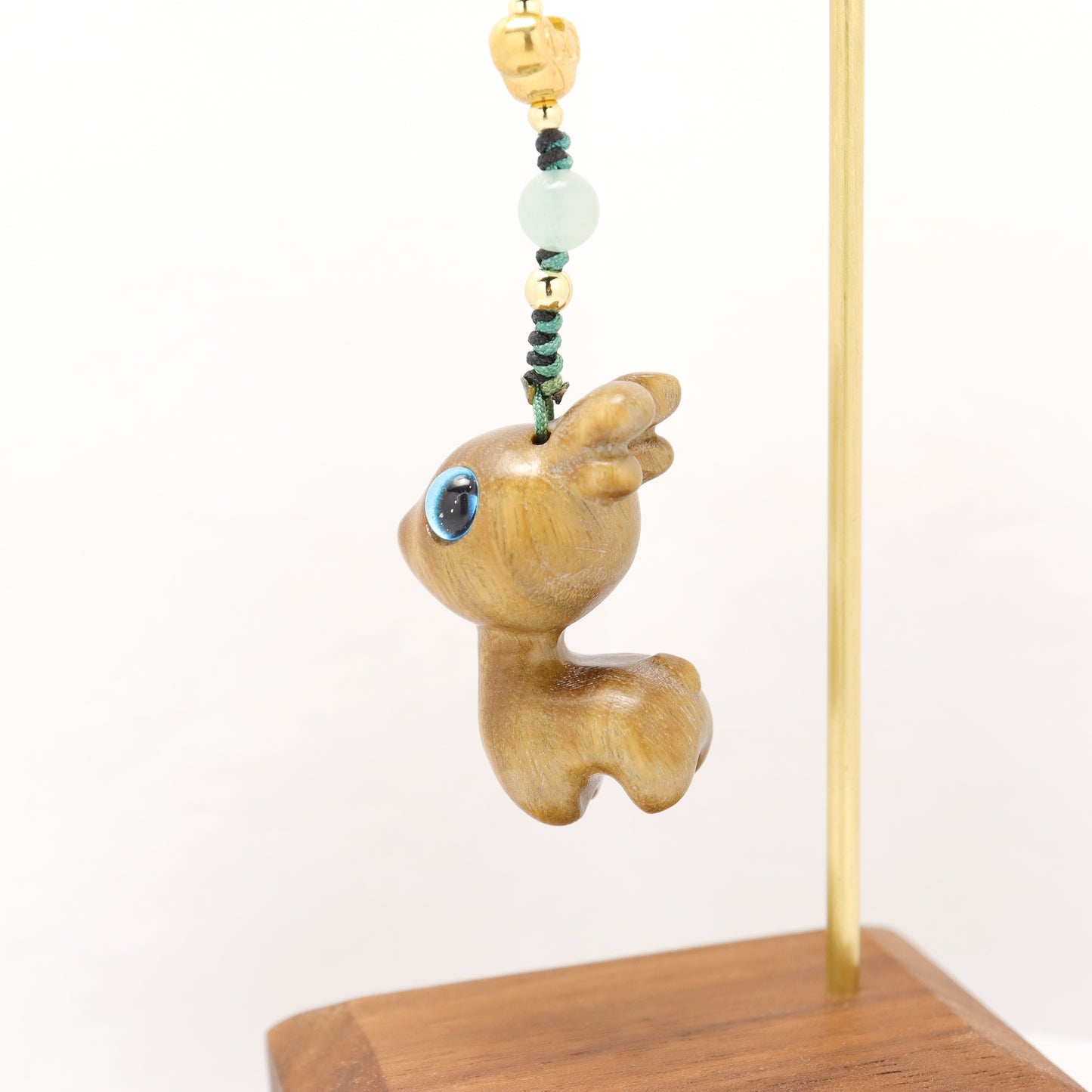 Cutie Deer Green Sandalwood Key Chain Phone Charm