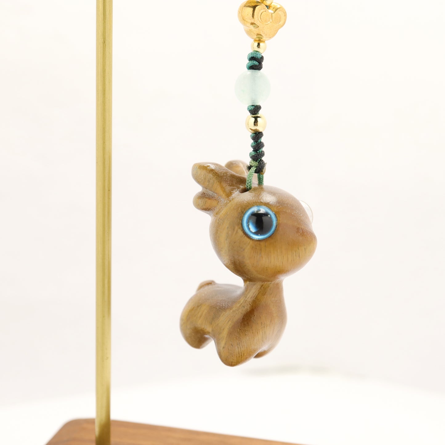 Cutie Deer Green Sandalwood Key Chain Phone Charm