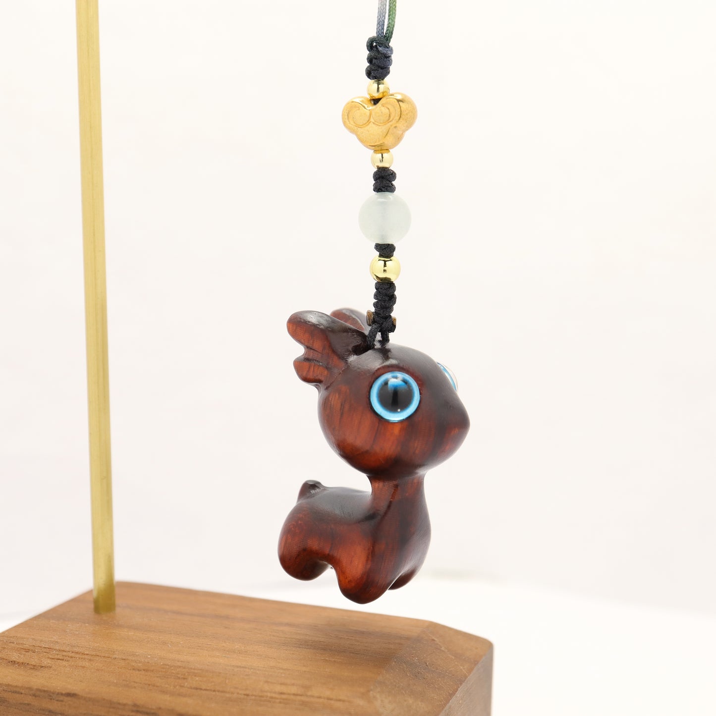 Cutie Deer Red Sandalwood Key Chain Phone Charm