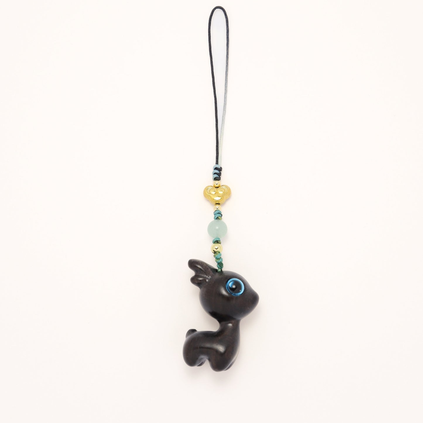 Cutie Deer Macassar Ebony Key Chain Phone Charm