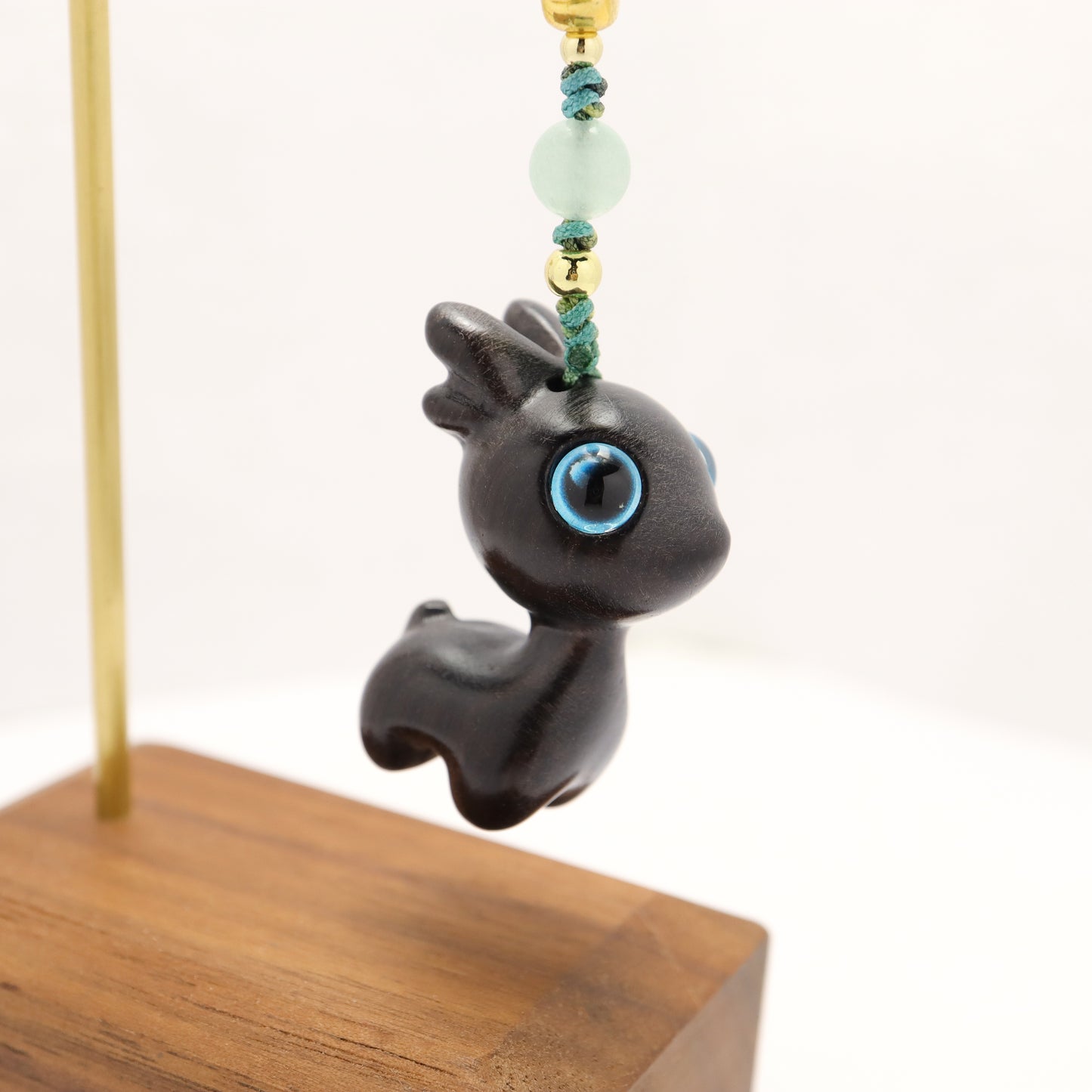 Cutie Deer Macassar Ebony Key Chain Phone Charm