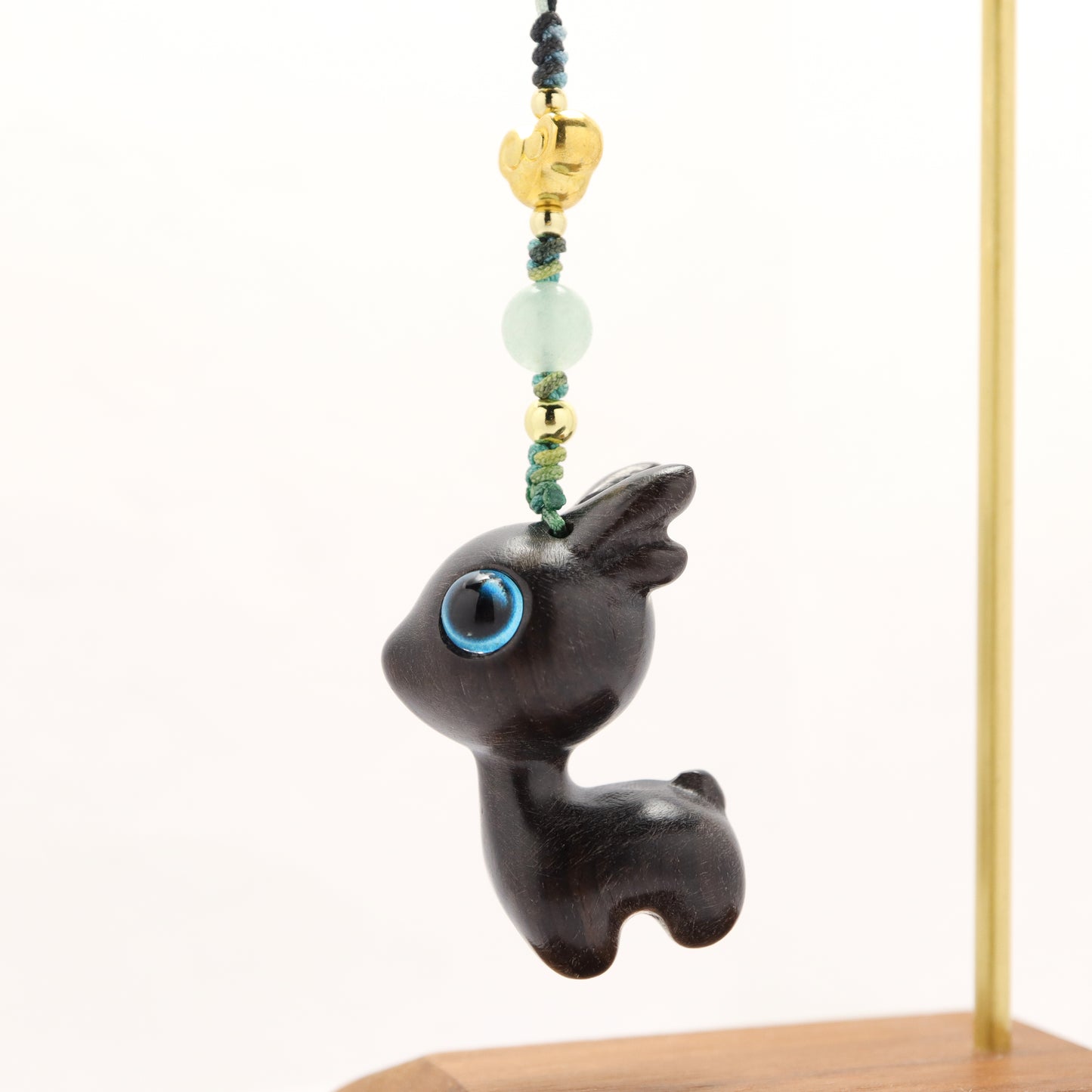 Cutie Deer Macassar Ebony Key Chain Phone Charm