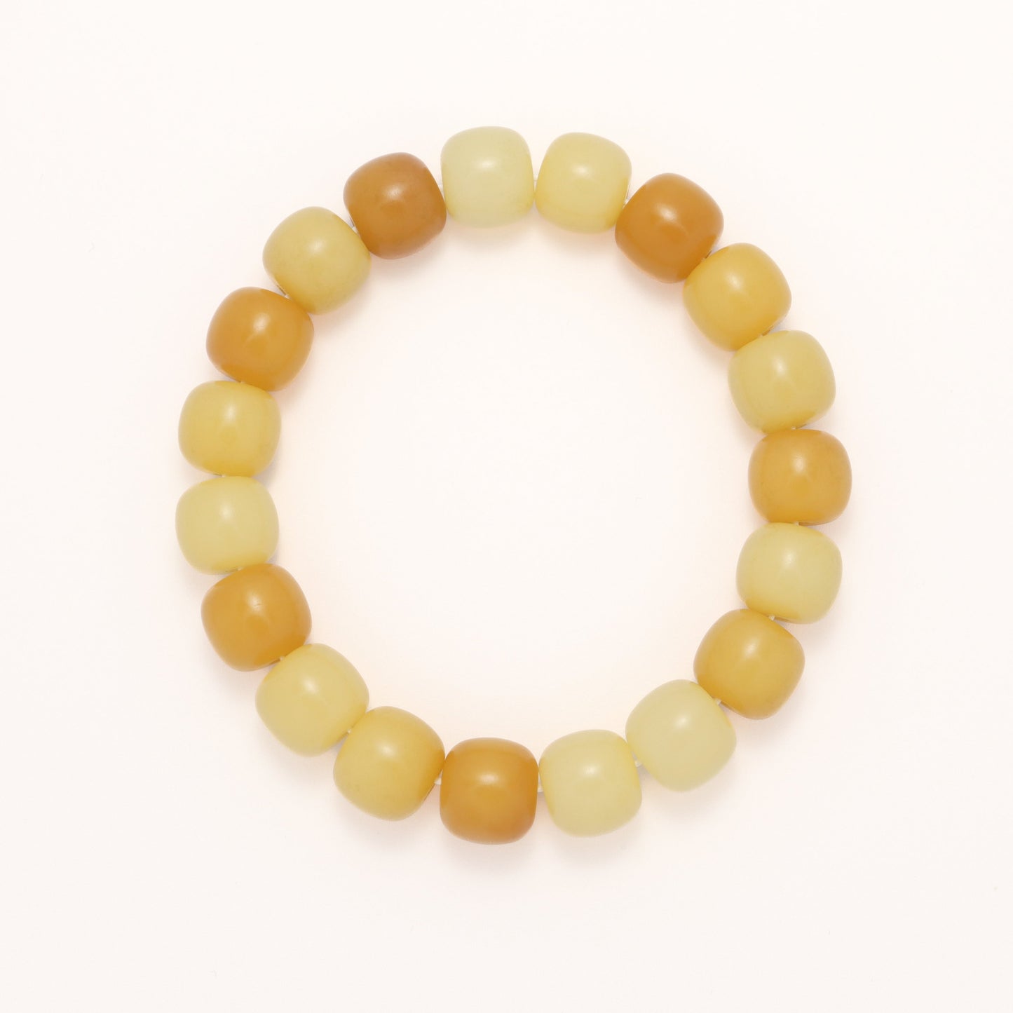 Golden Corn Field - Mix Yellow Weathering Bodhi Root Bracelet