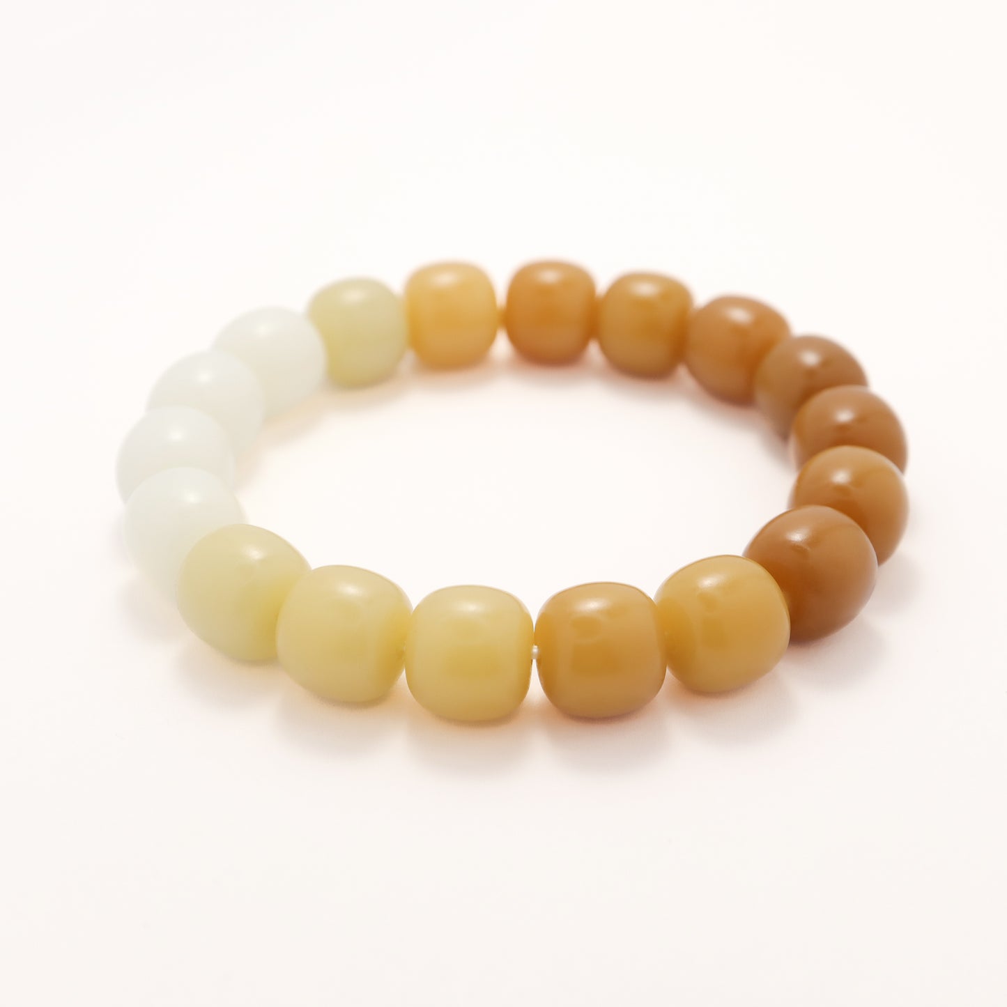 Season Harvest - Gradient Yellow Weathering Bodhi Root Bracelet