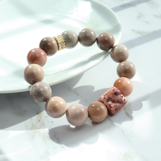 Sweets Afternoon - Macaroon Alashan Agate Bracelet