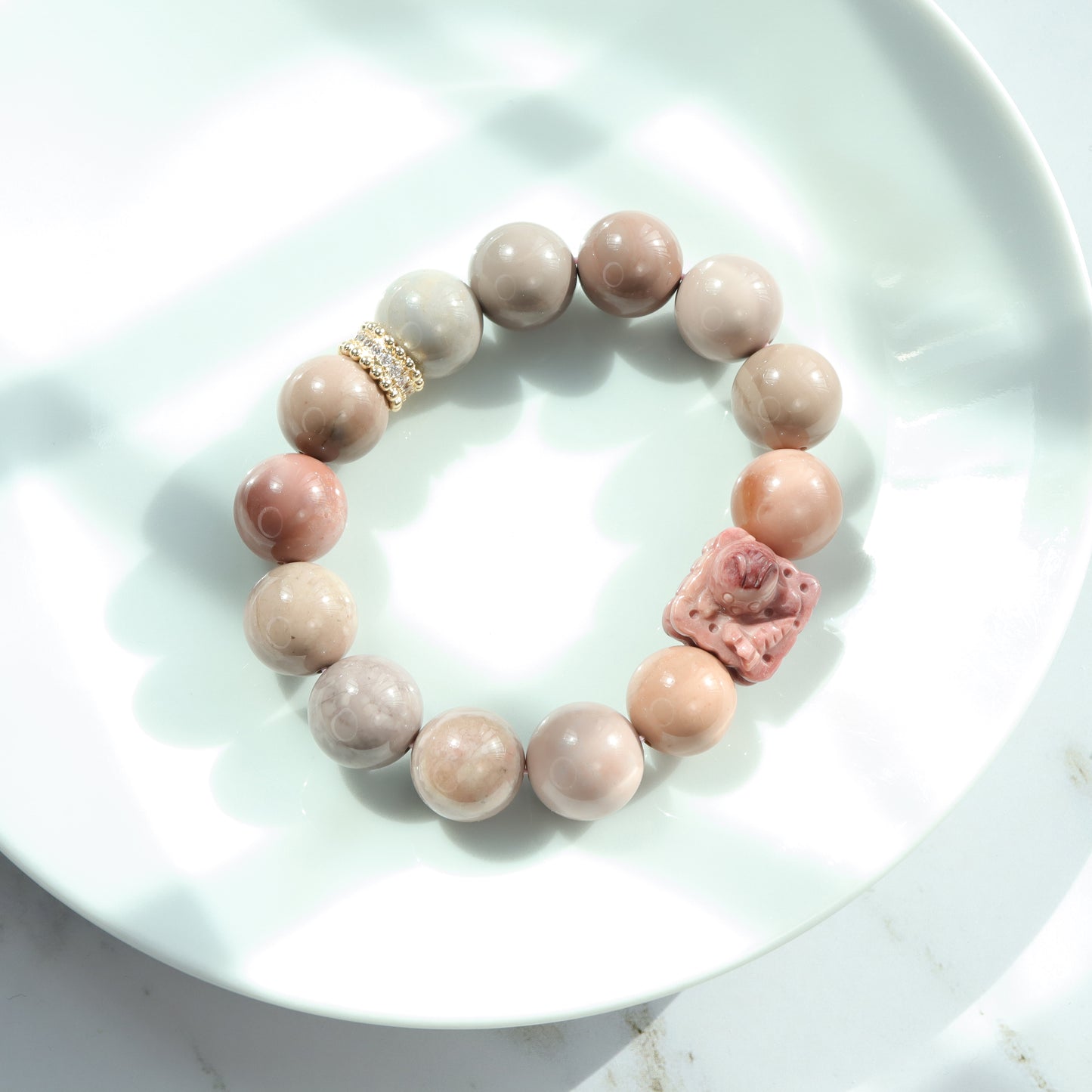Sweets Afternoon - Macaroon Alashan Agate Bracelet