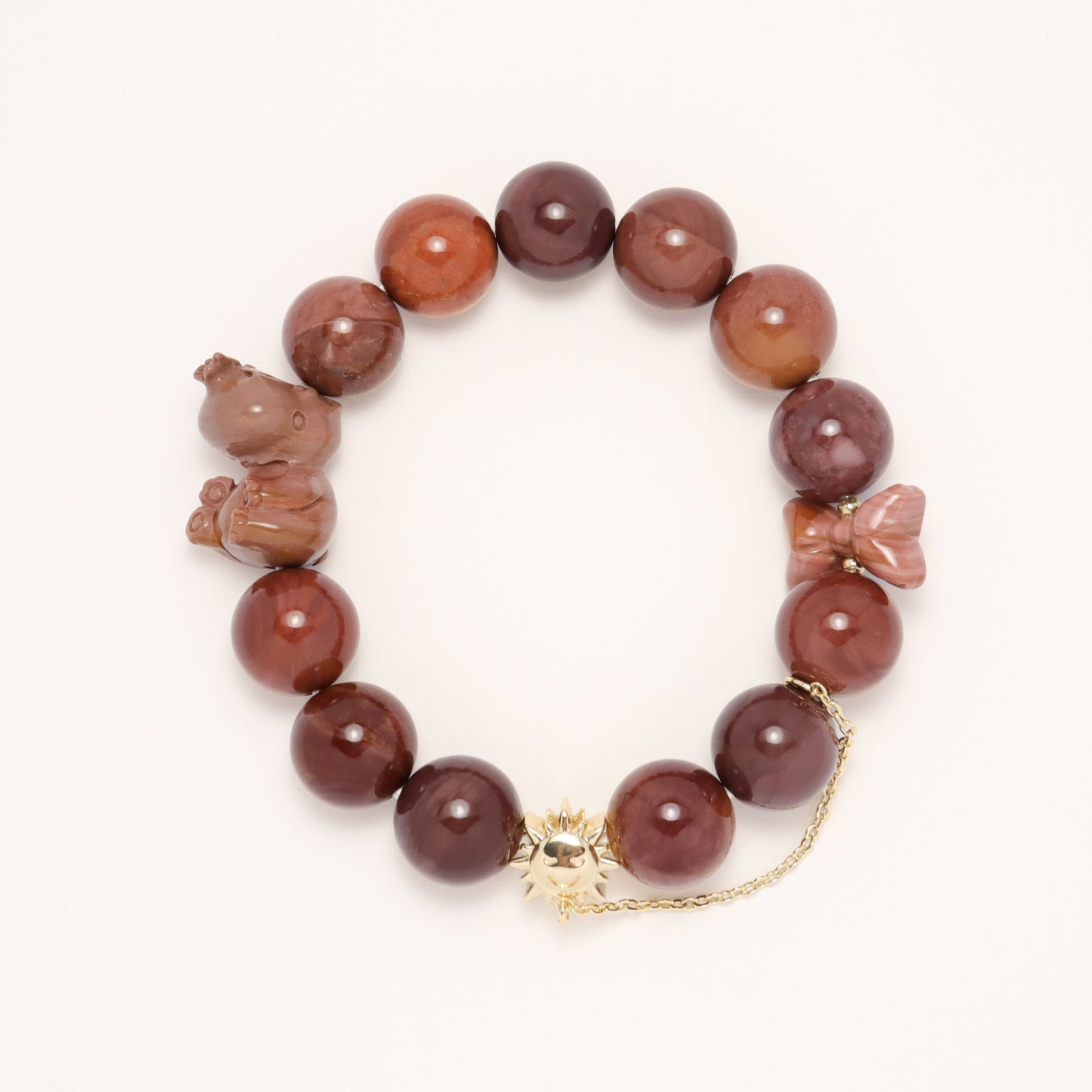 Rhino & Butterfly - Alashan Agate Bracelet