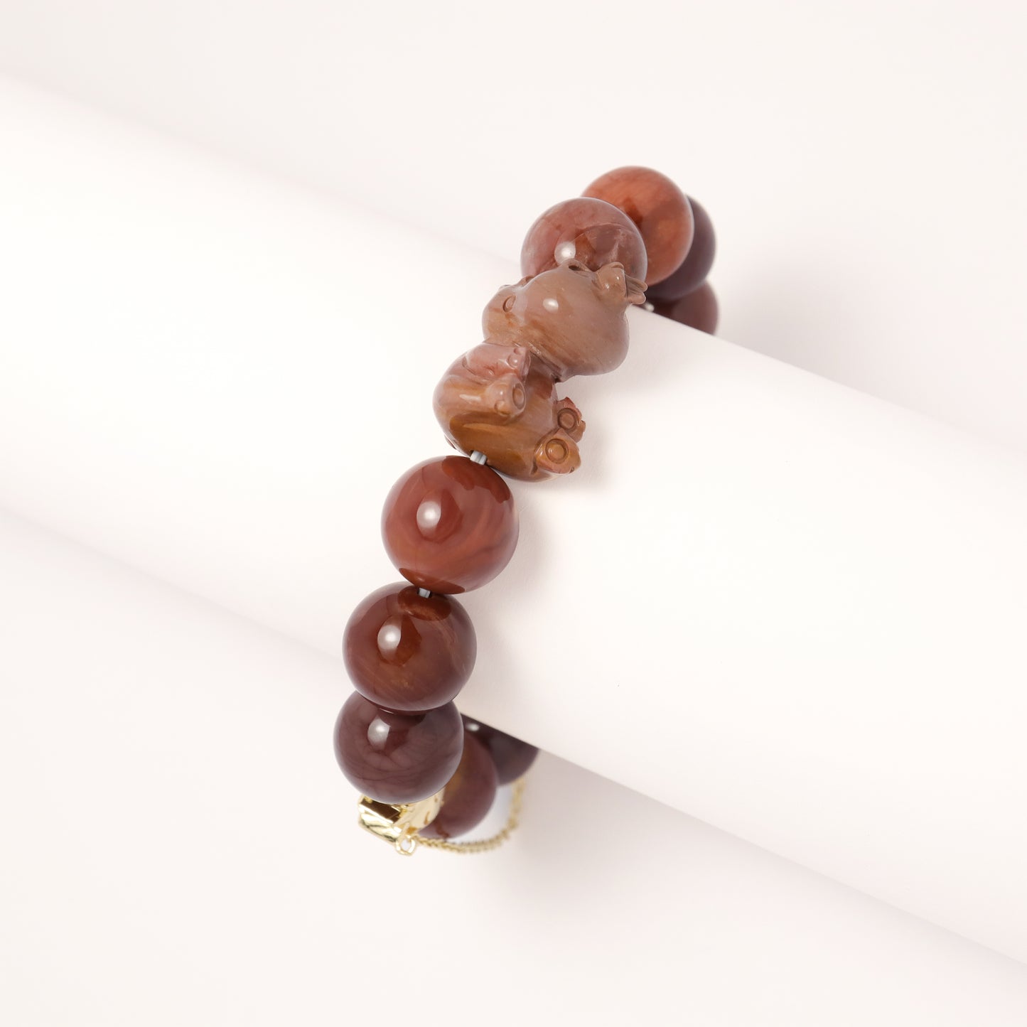 Rhino & Butterfly - Alashan Agate Bracelet