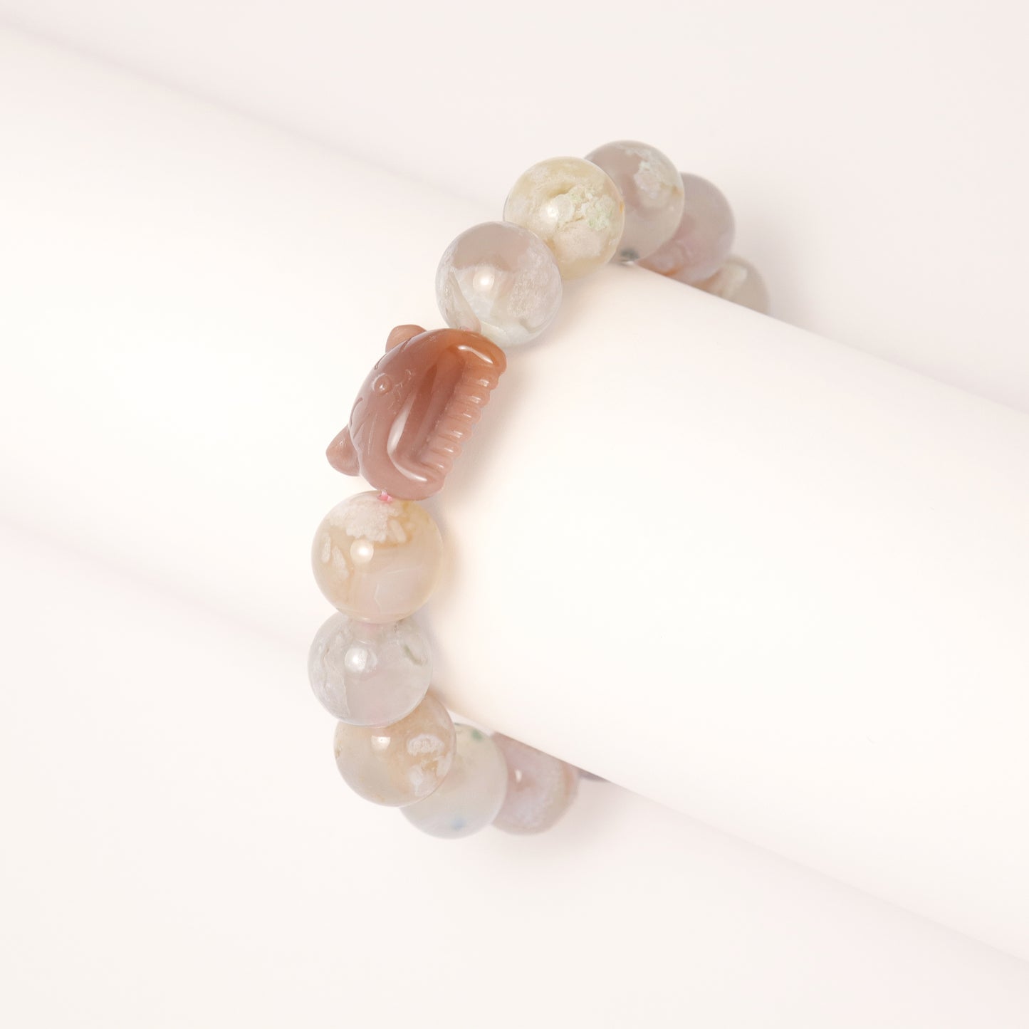 Sakura 'n' Cat - Sakura Agate & Alashan Agate Bracelet