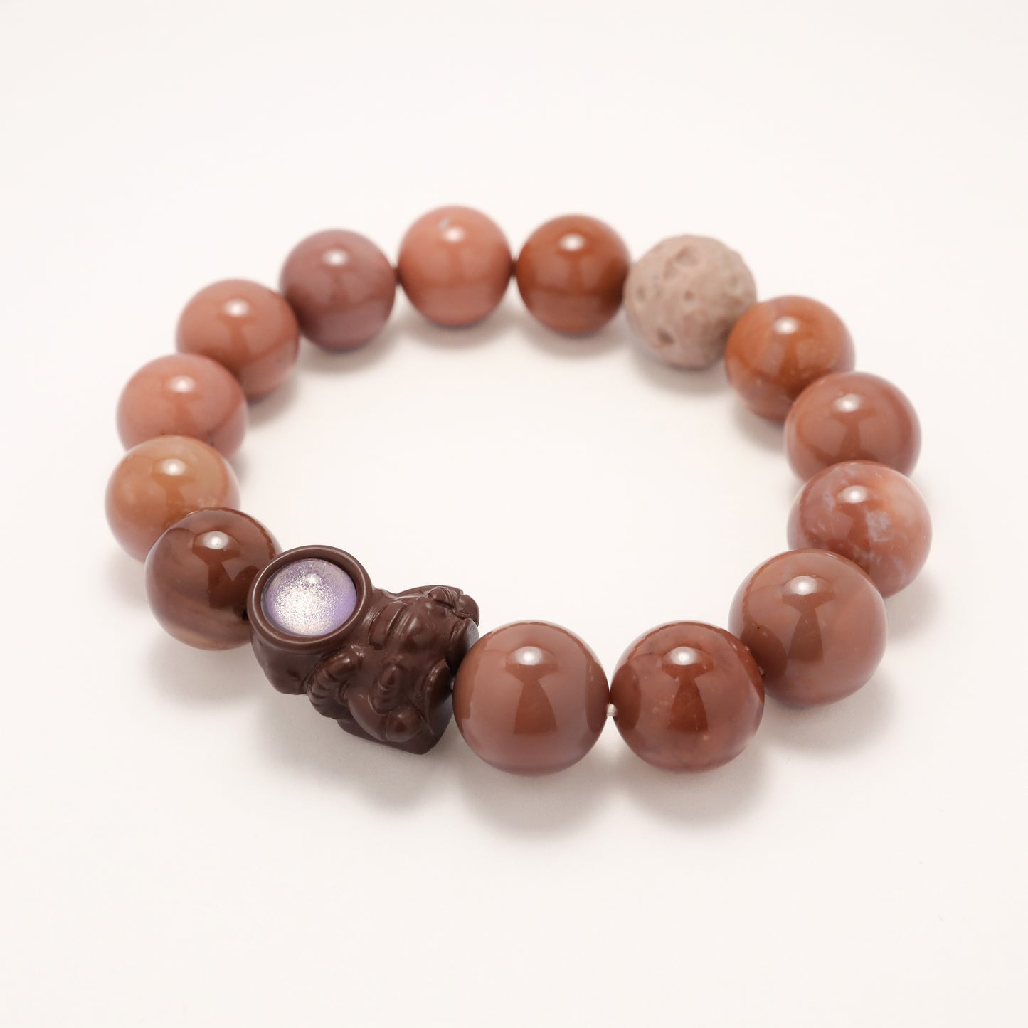 Fly to Moon - Astronaut Premium Mocha Alashan Agate Bracelet