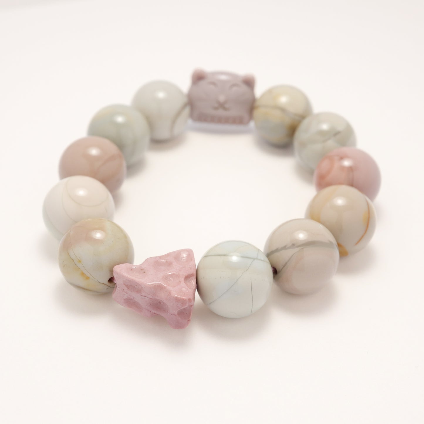 Cheese Trap - Macaroon Alashan Agate Bracelet