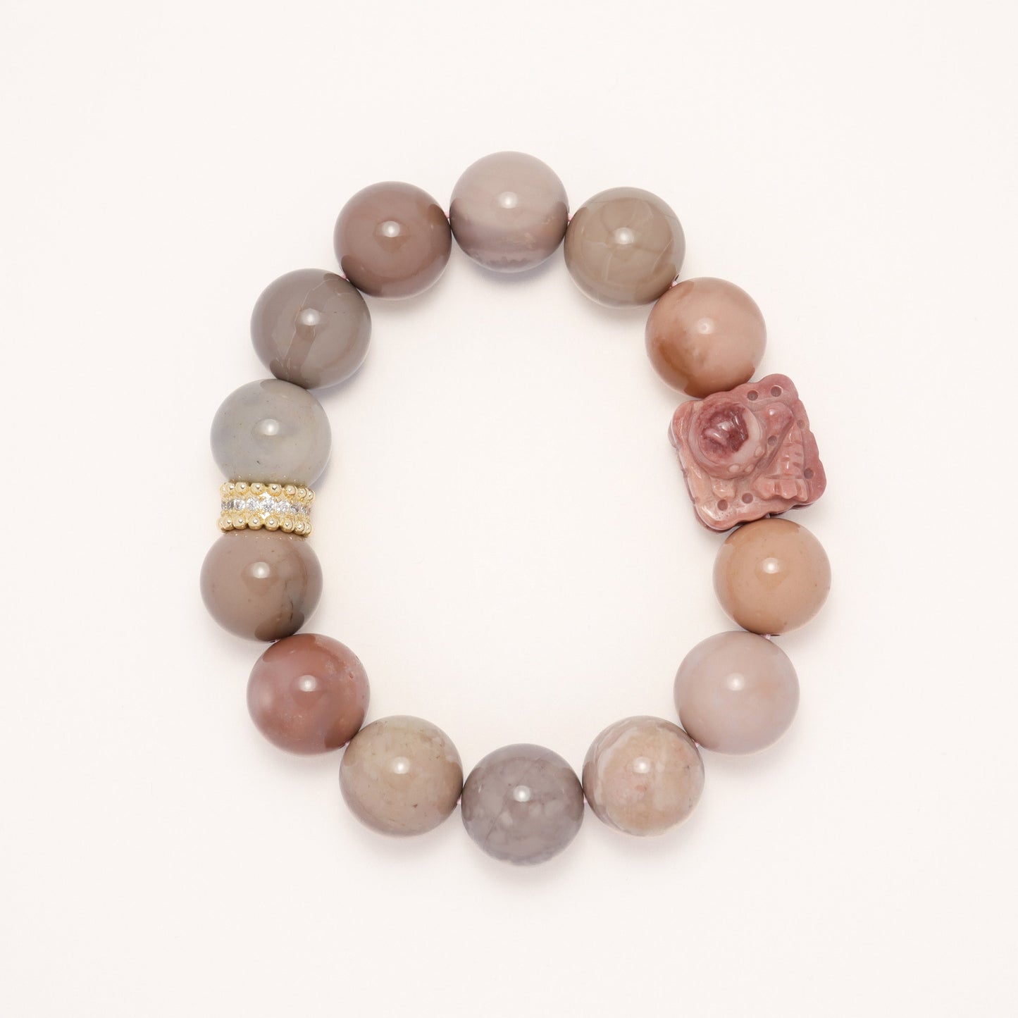 Sweets Afternoon - Macaroon Alashan Agate Bracelet