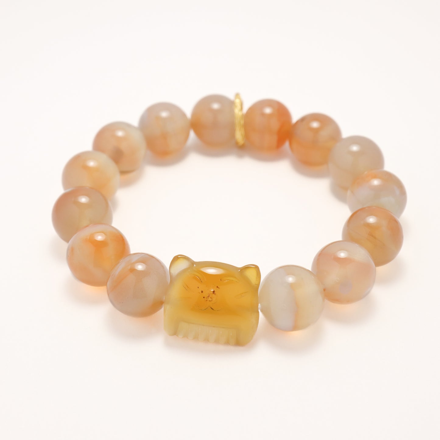 Cat Lover - Premium Yuhua Transparent Alashan Agate Bracelet