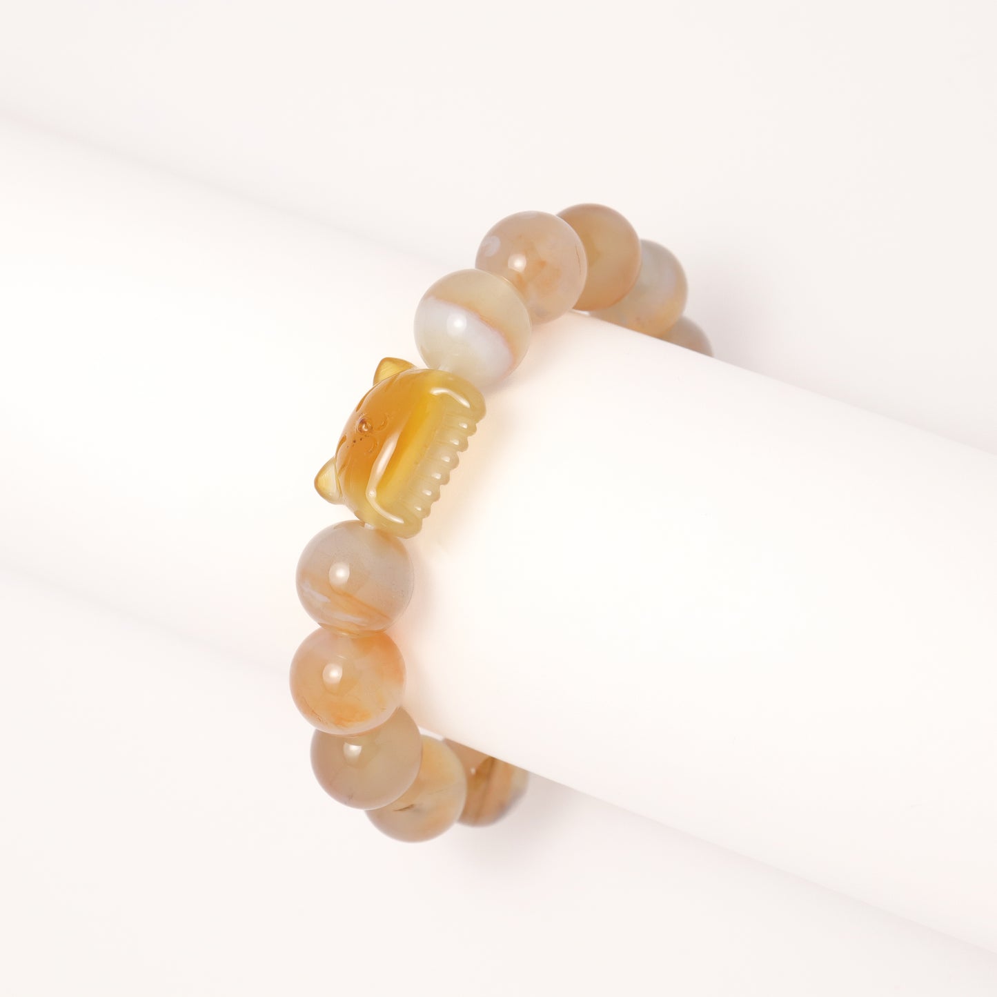 Cat Lover - Premium Yuhua Transparent Alashan Agate Bracelet
