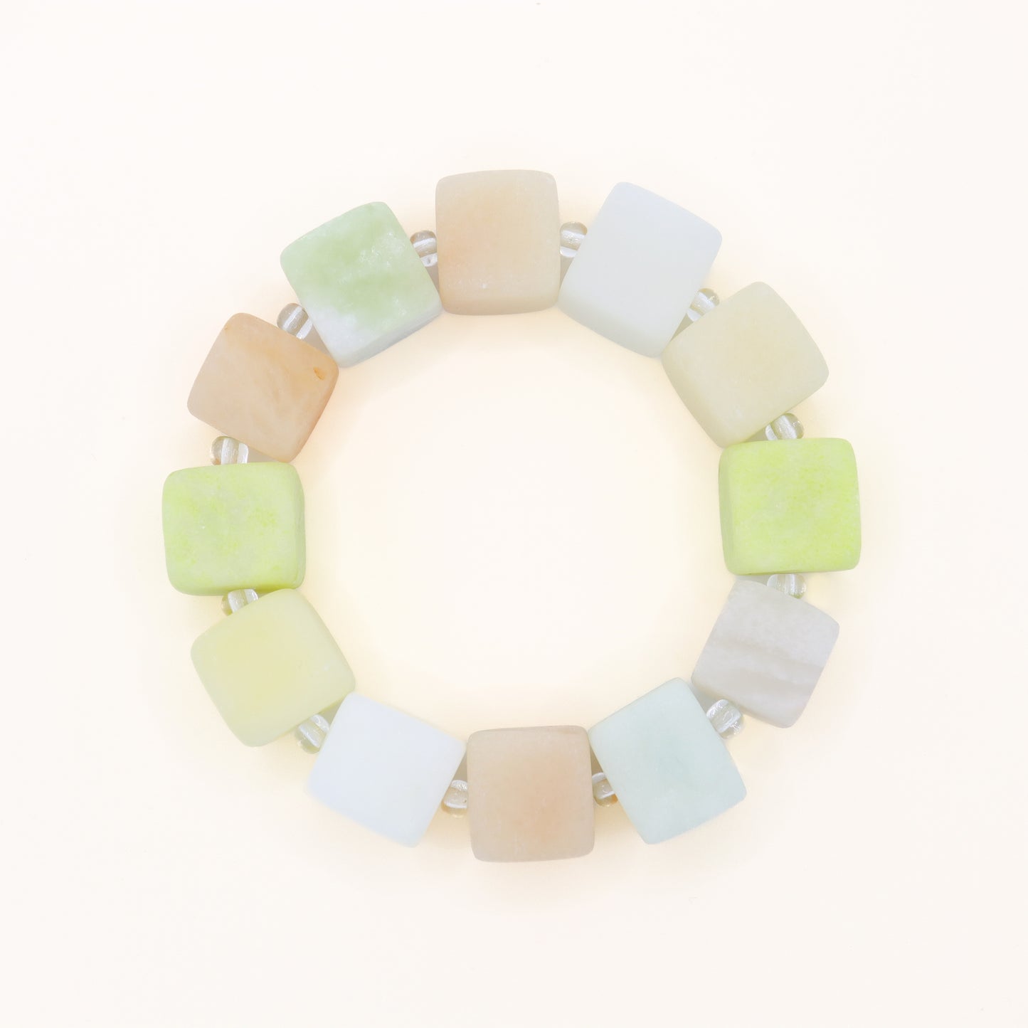 Colorful Ice Cream - She Tai Cui Raw Stone Bracelet