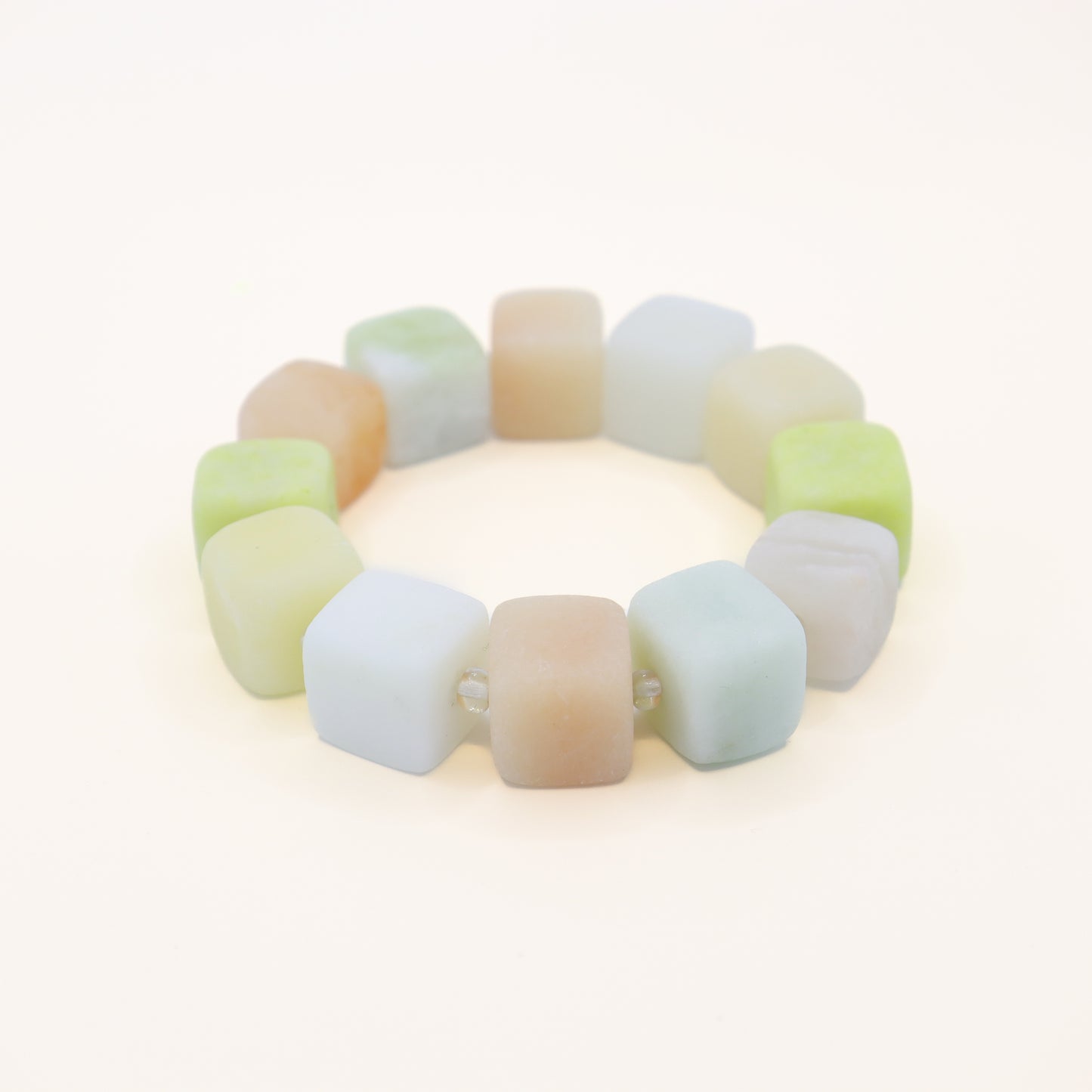 Colorful Ice Cream - She Tai Cui Raw Stone Bracelet