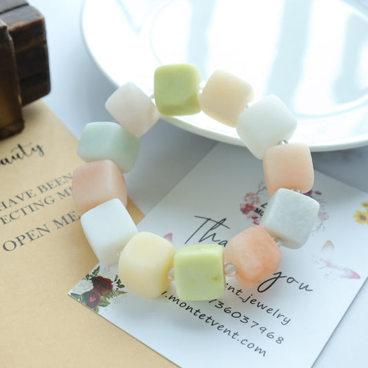 Colorful Ice Cream - She Tai Cui Raw Stone Bracelet
