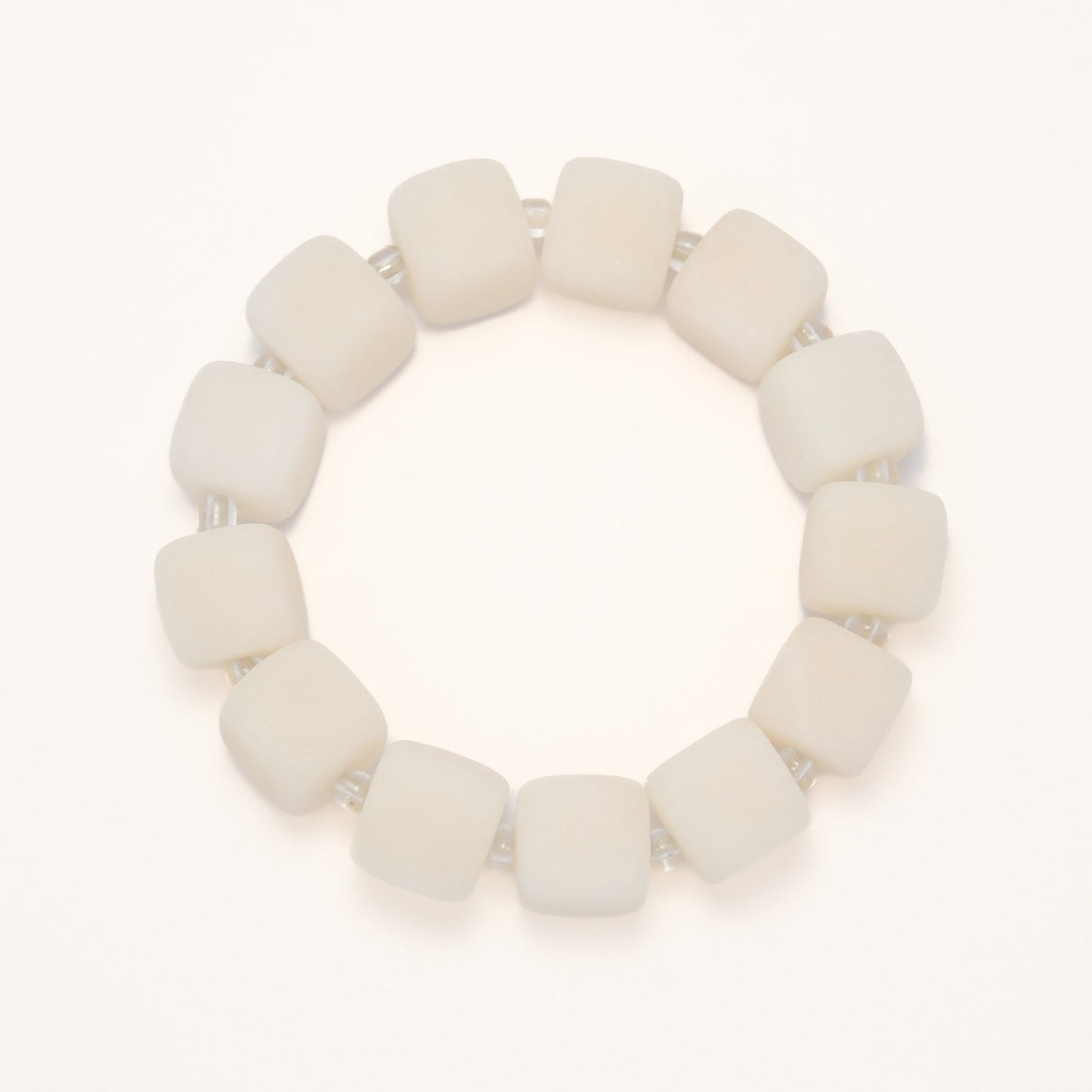Noble White - She Tai Cui Raw Stone Bracelet