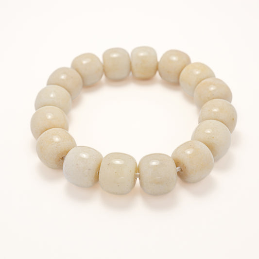 Autumn Peace - Taro Paste She Tai Cui Jade Bracelet