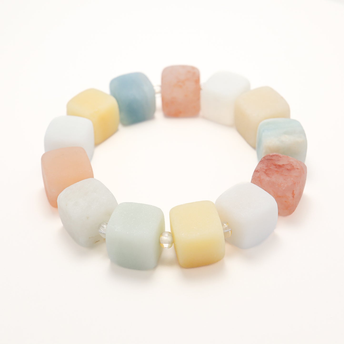 Colorful Ice Cream II - She Tai Cui Raw Stone Bracelet