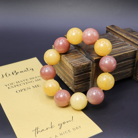 Purple Yellow Grapes - She Tai Cui Jade Bracelet