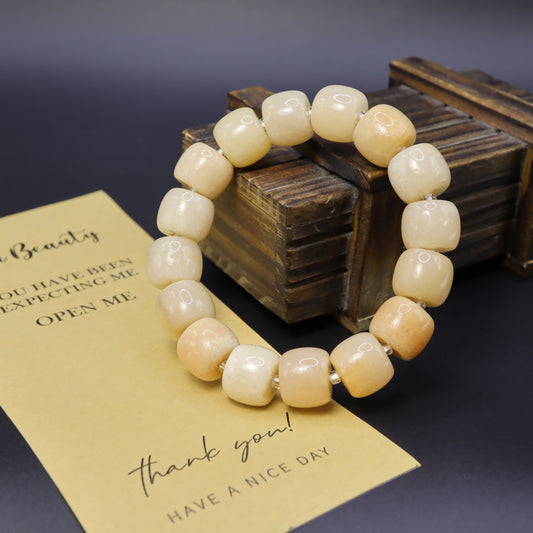 Autumn Harvest - Taro Paste She Tai Cui Jade Bracelet